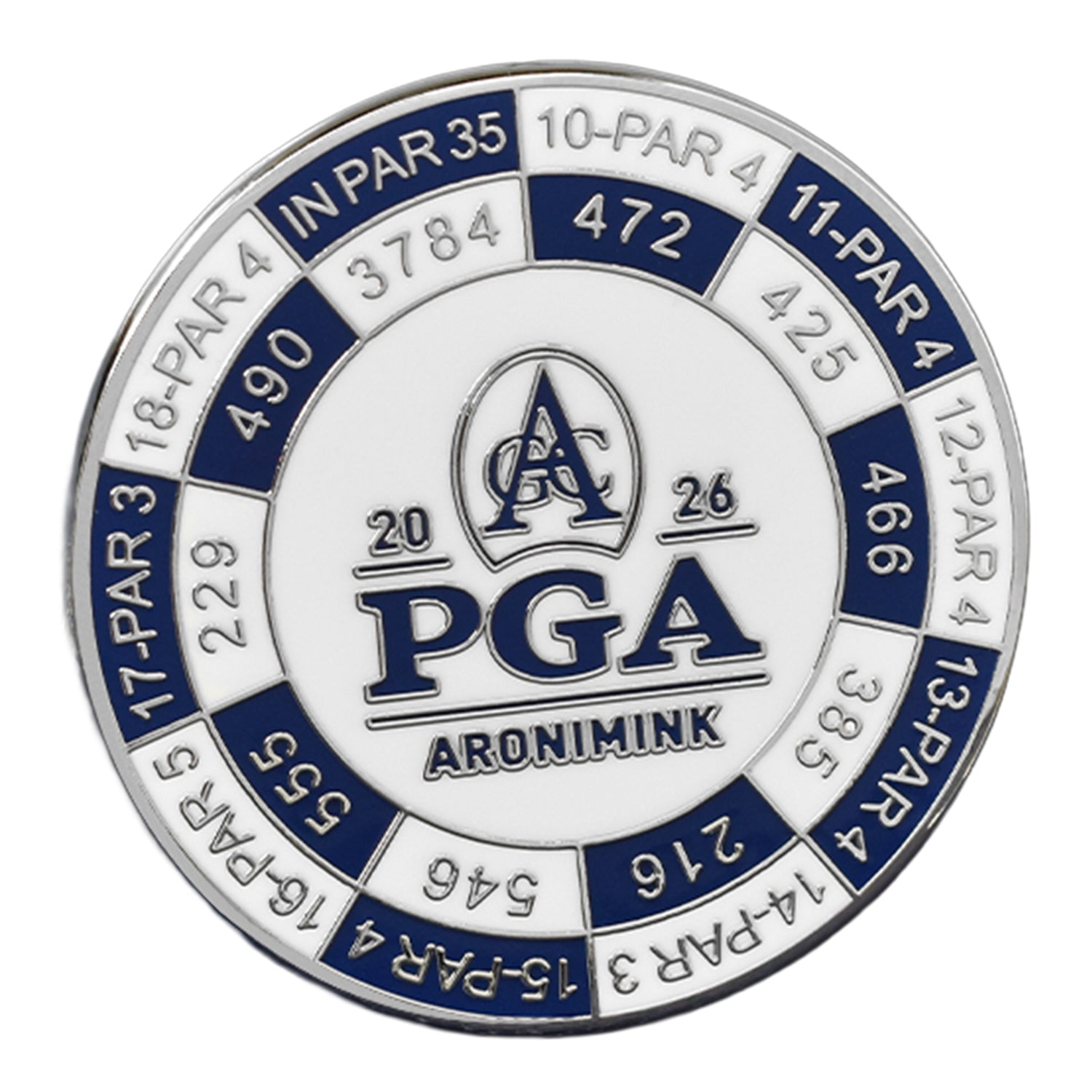 PRG Golf 2026 PGA Championship Yardage Duo Mark - Front and Back