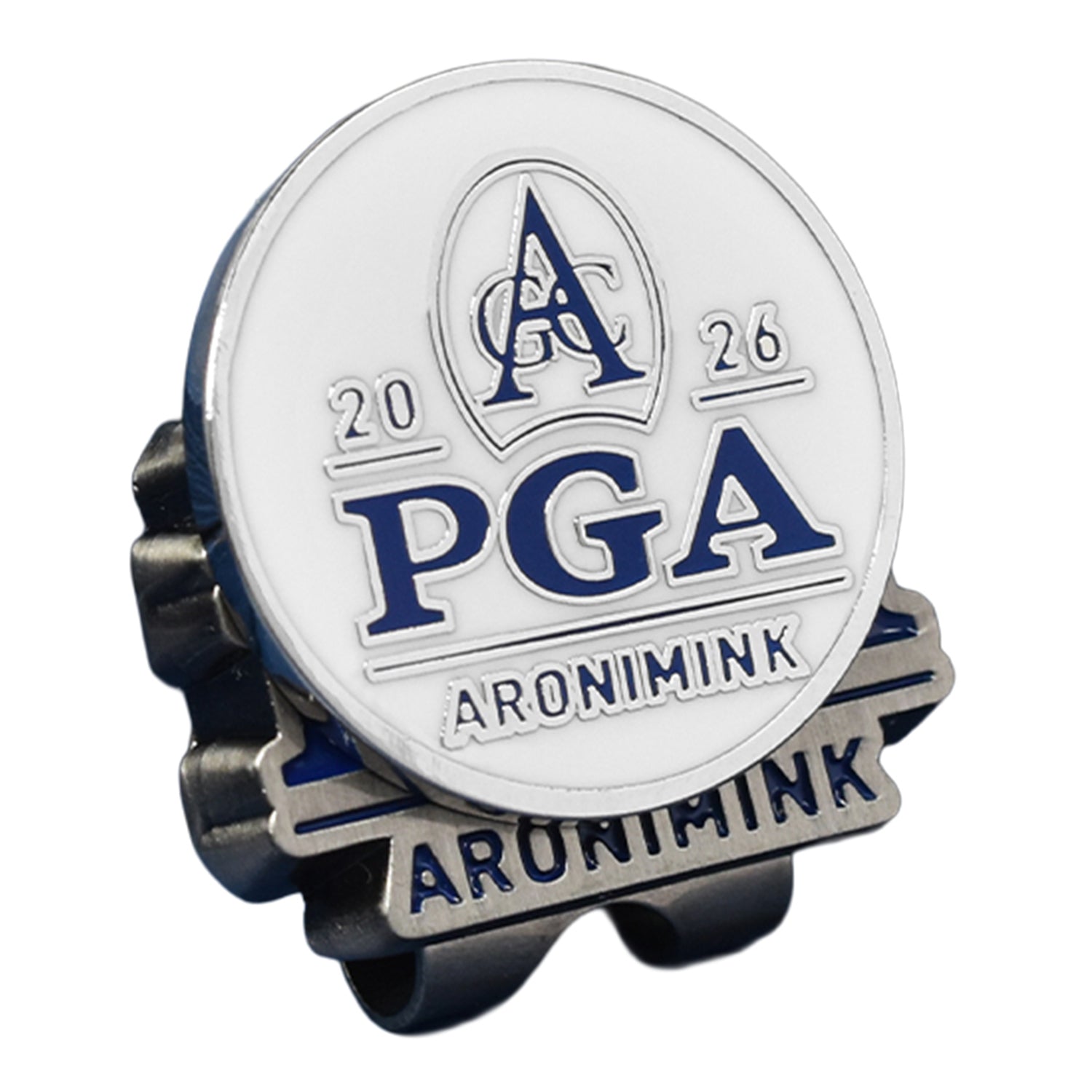 PRG Golf 2026 PGA Championship Hat Clip and Ball Mark Set - Front and Back Packaged View