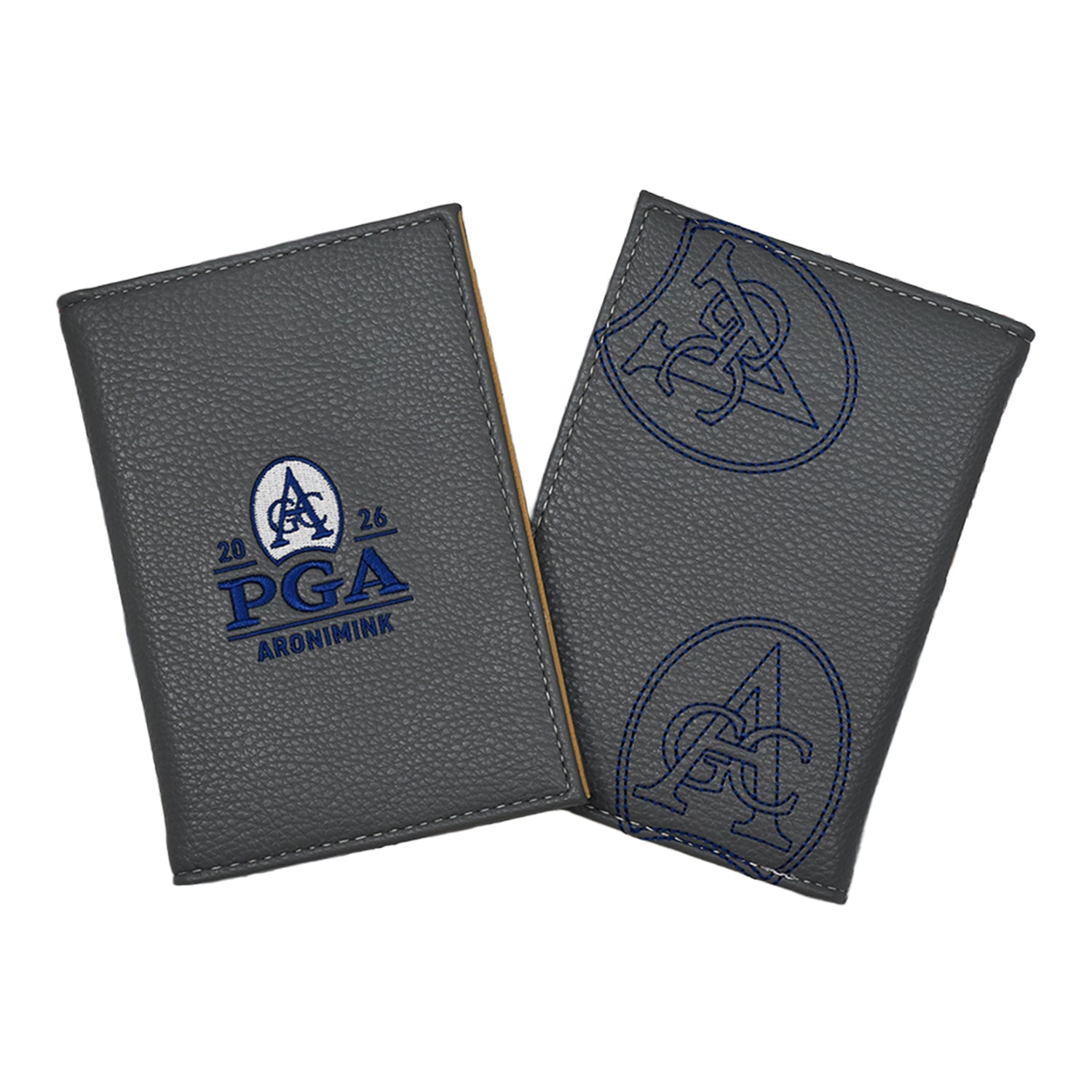 PRG Golf 2026 PGA Championship Ghost Stitch Scorecard Holder - Front and Back View