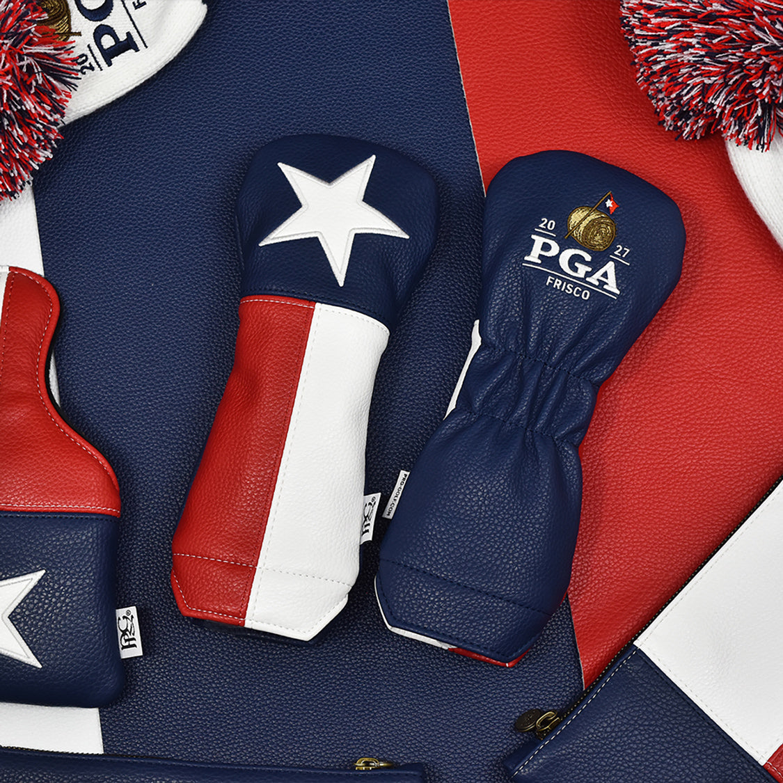 PRG Golf 2027 PGA Championship Elite Hybrid Cover in Red, White, and Blue - Front and Back