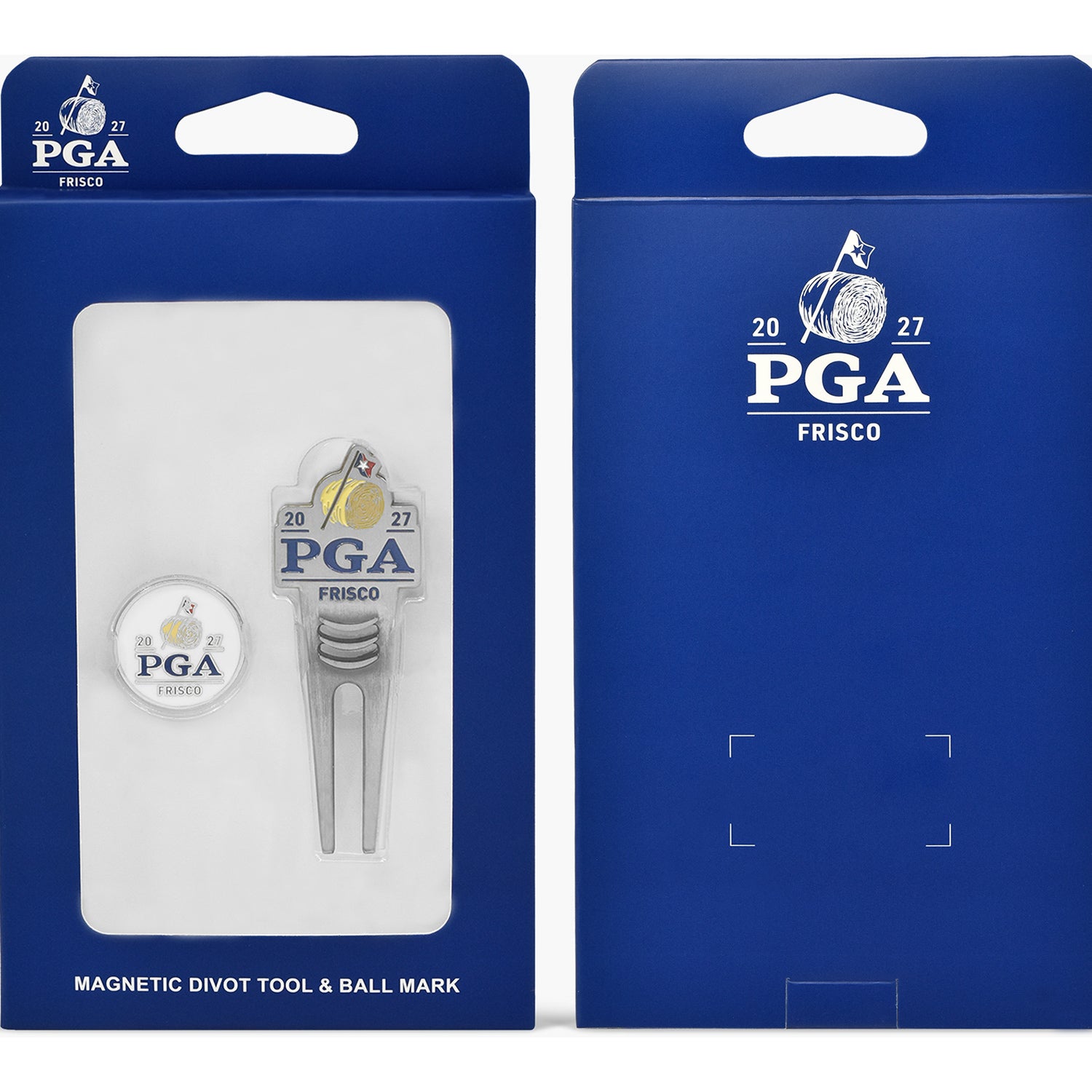 PRG Golf 2027 PGA Championship Divot Tool & Ball Marker Set - Front and Back Packaged