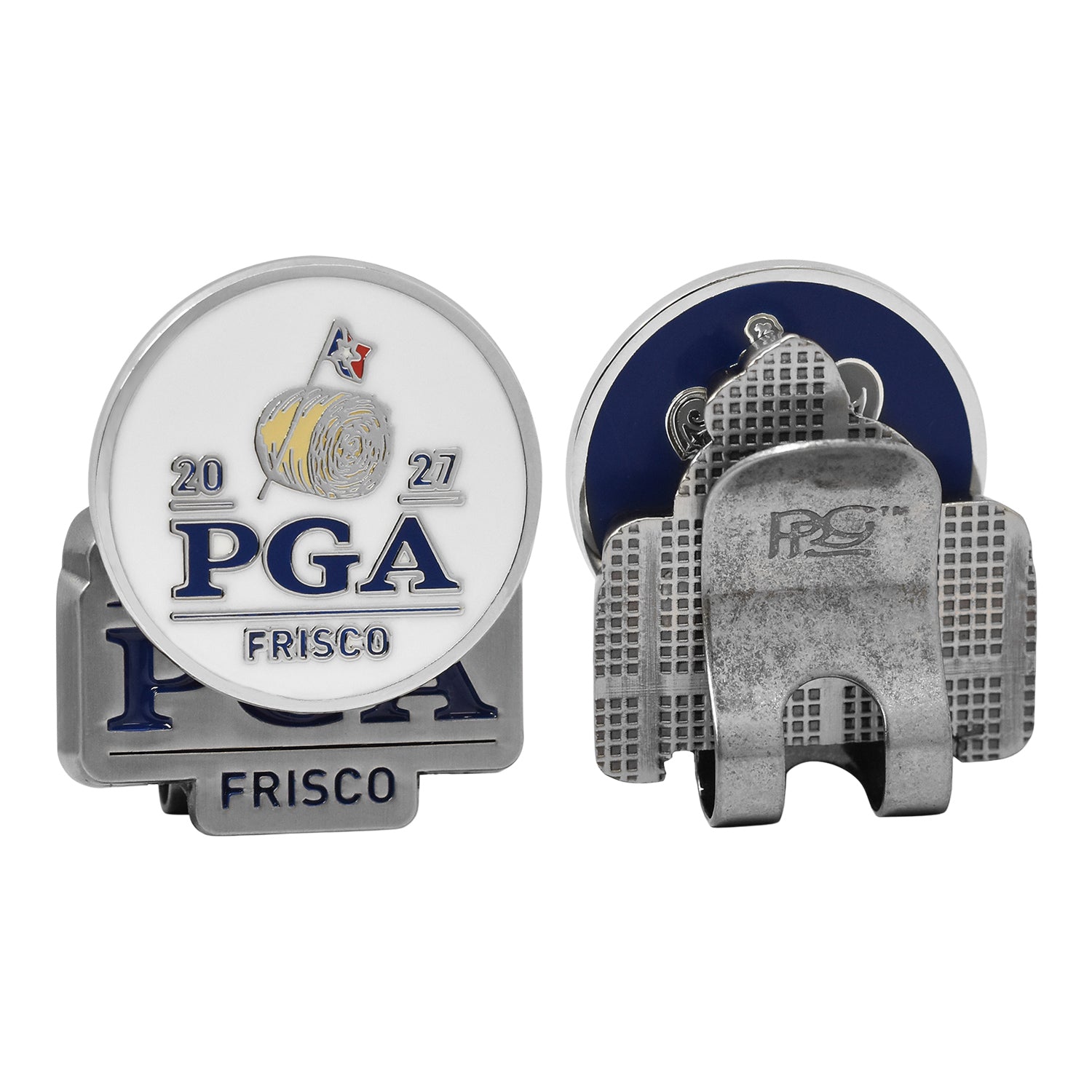 PRG Golf 2027 PGA Championship Hat Clip and Ball Mark Set - Front and Back Packaged