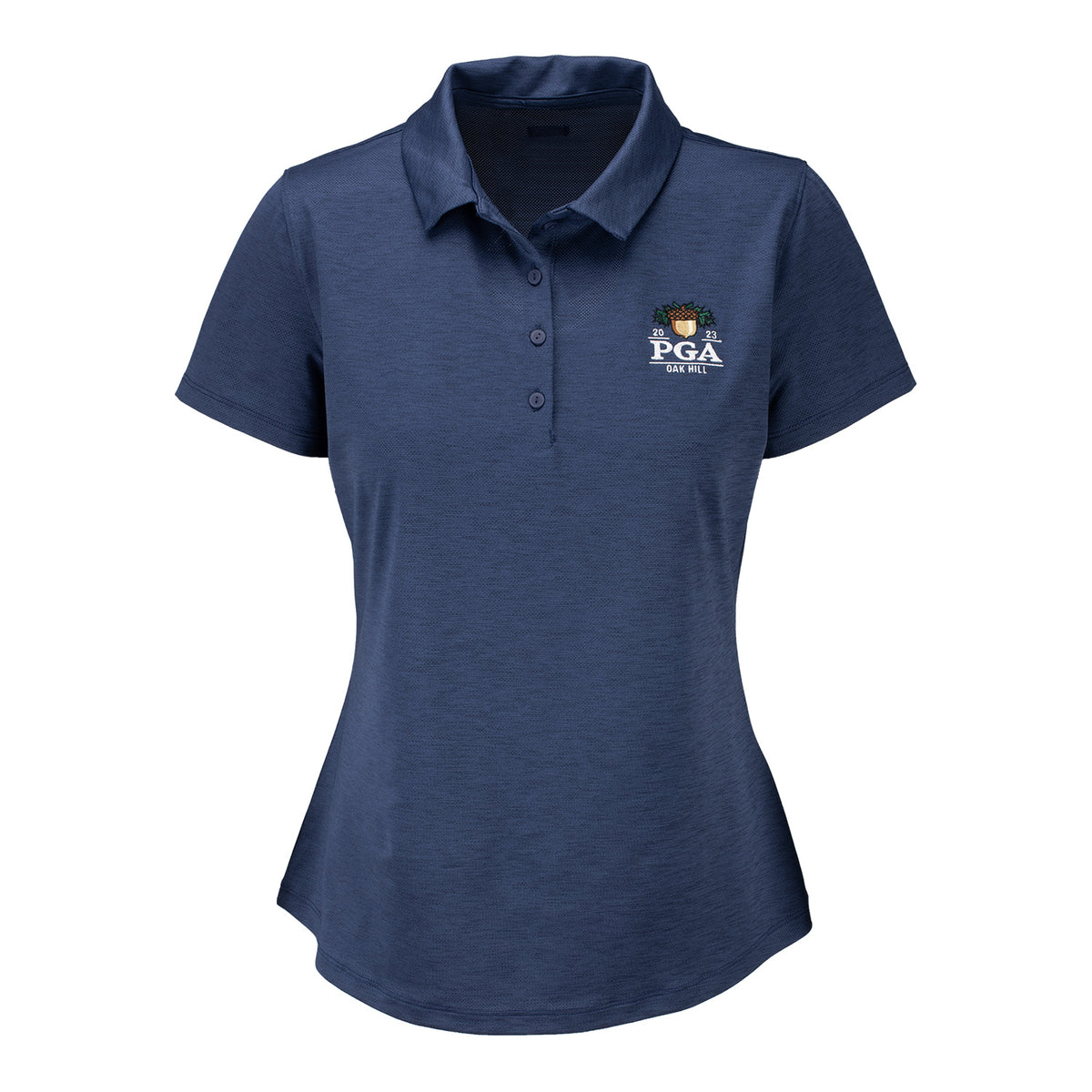 Under Armour 2023 PGA Championship Women&#39;s Playoff Heather Polo in Navy- Front View