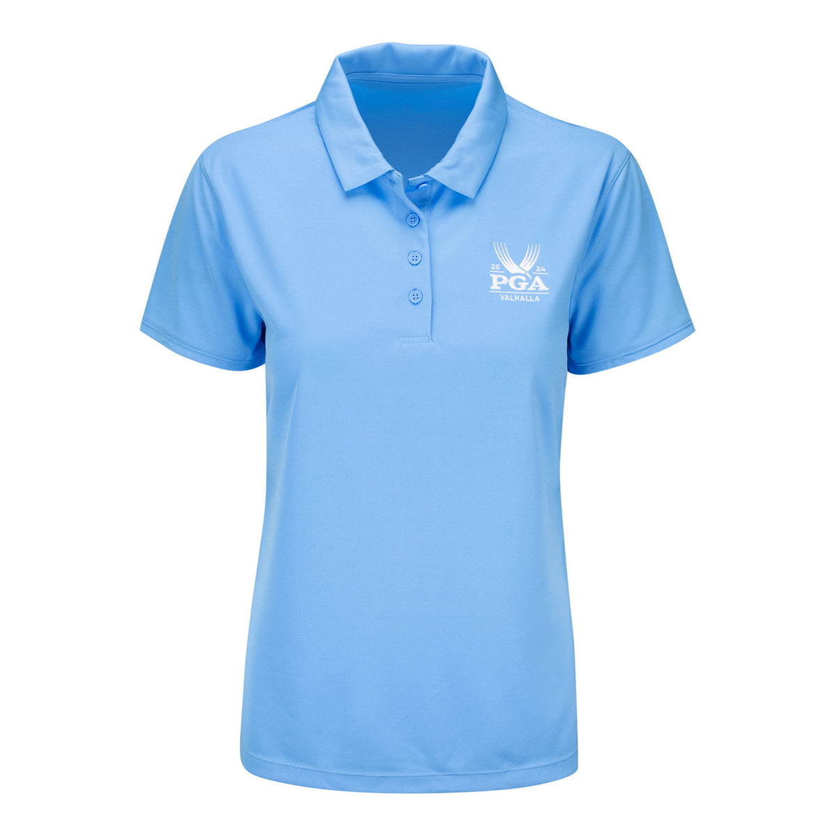 Nike 2024 PGA Championship Women&#39;s Polo in Light Blue - Front View