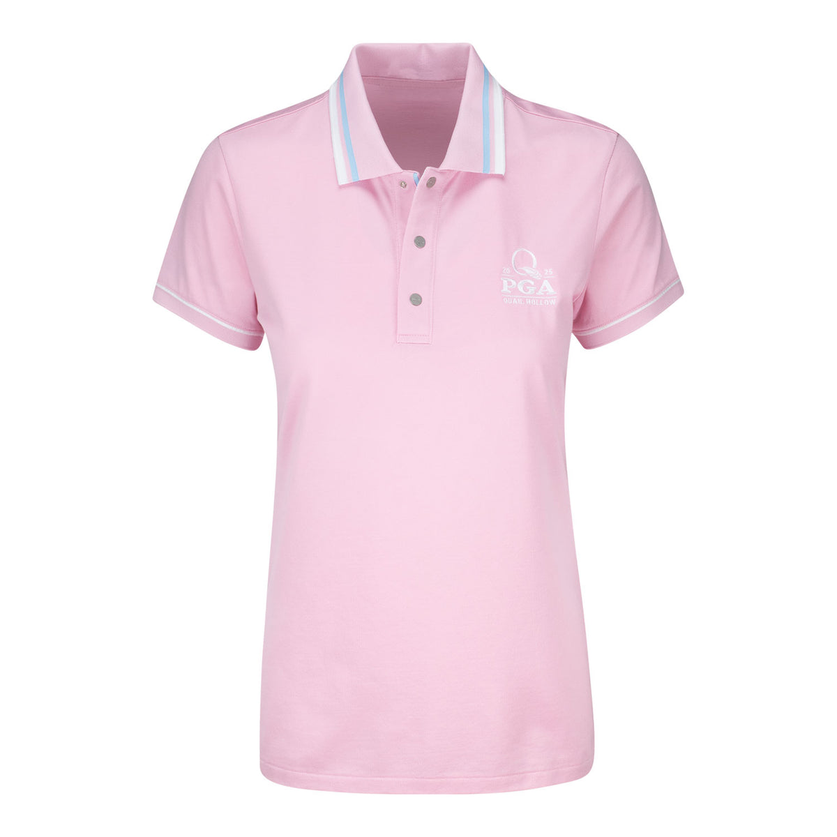 Ralph Lauren 2025 PGA Championship Women&#39;s Val Pique Polo in Garden Pink - Front View