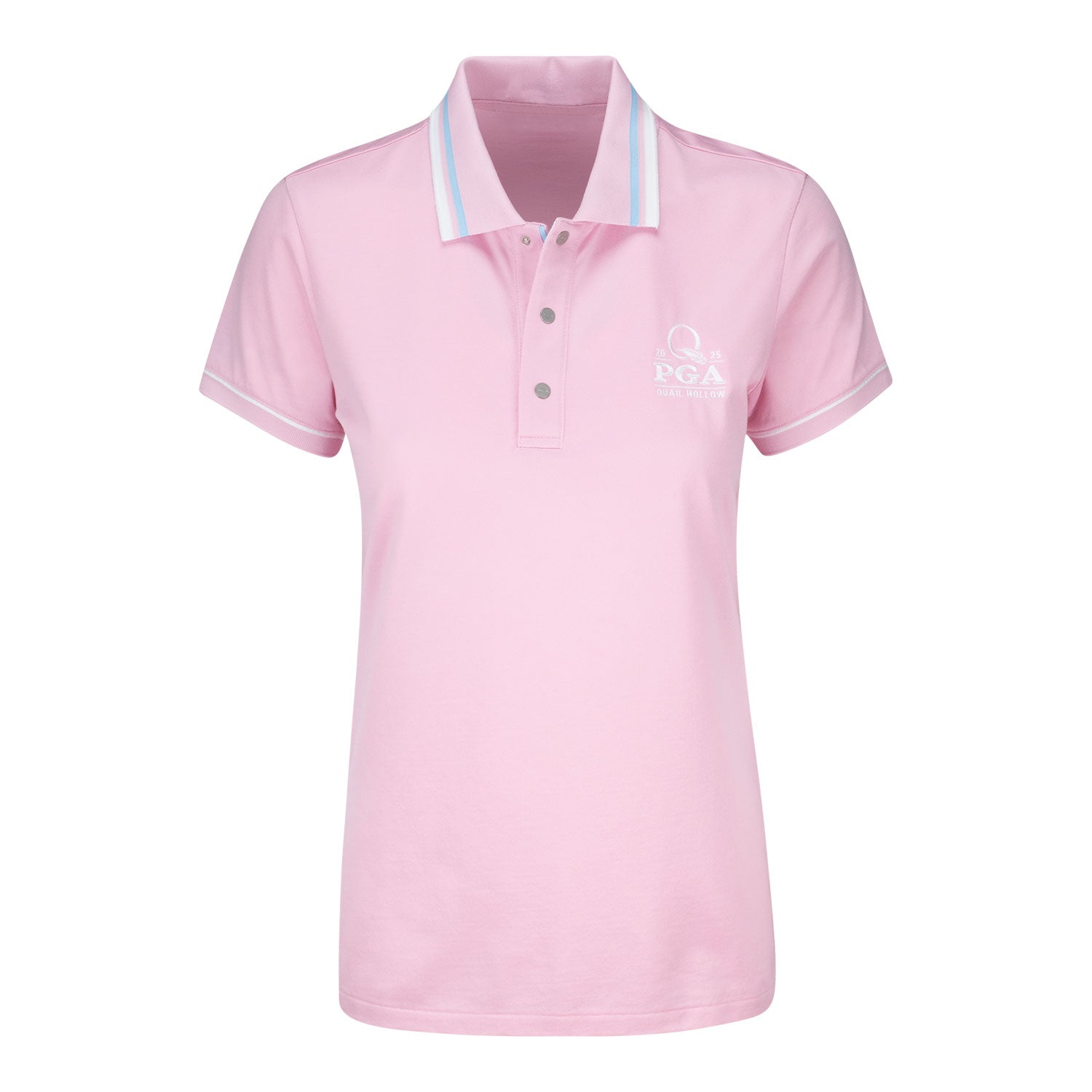 Ralph Lauren 2025 PGA Championship Women's Val Pique Polo in Garden Pink - Front View