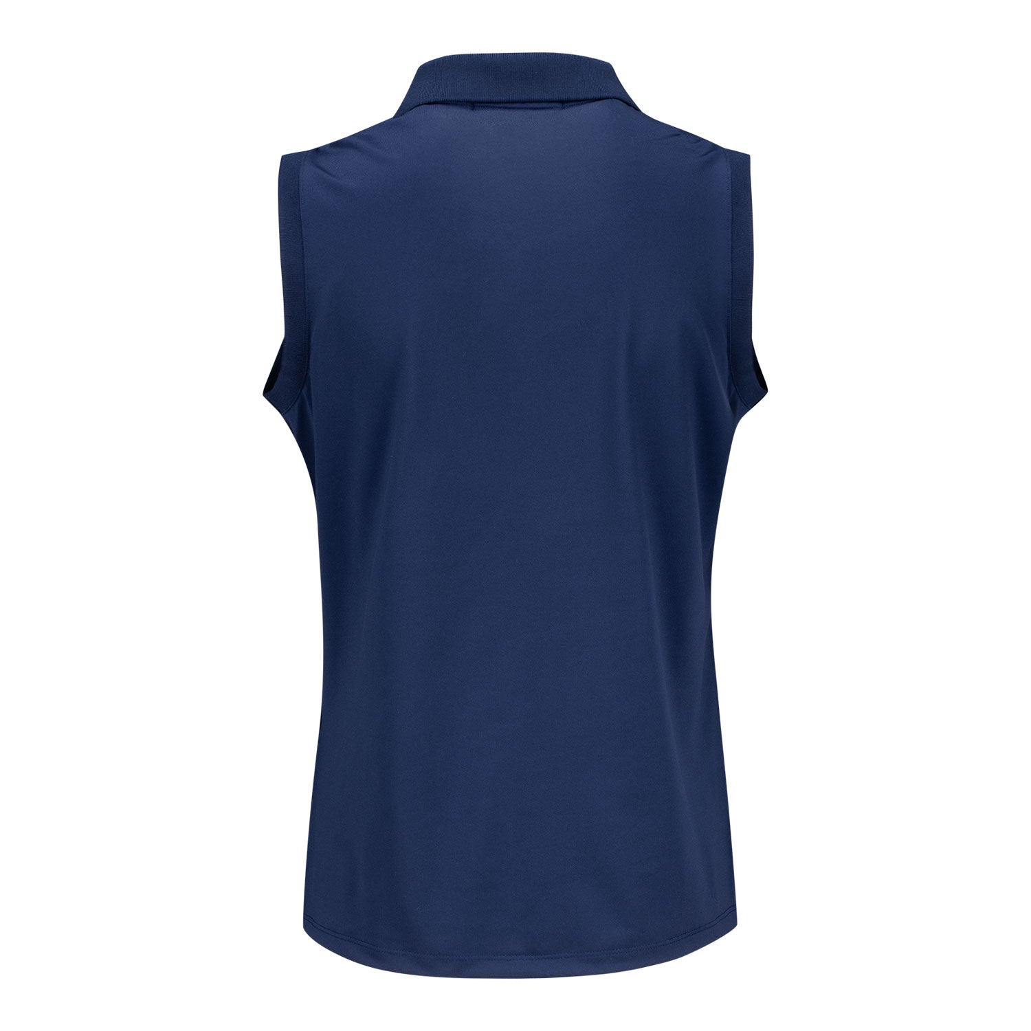 Ralph Lauren 2025 PGA Championship Women's Tech Pique Tournament Sleeveless Polo in Navy - Front View