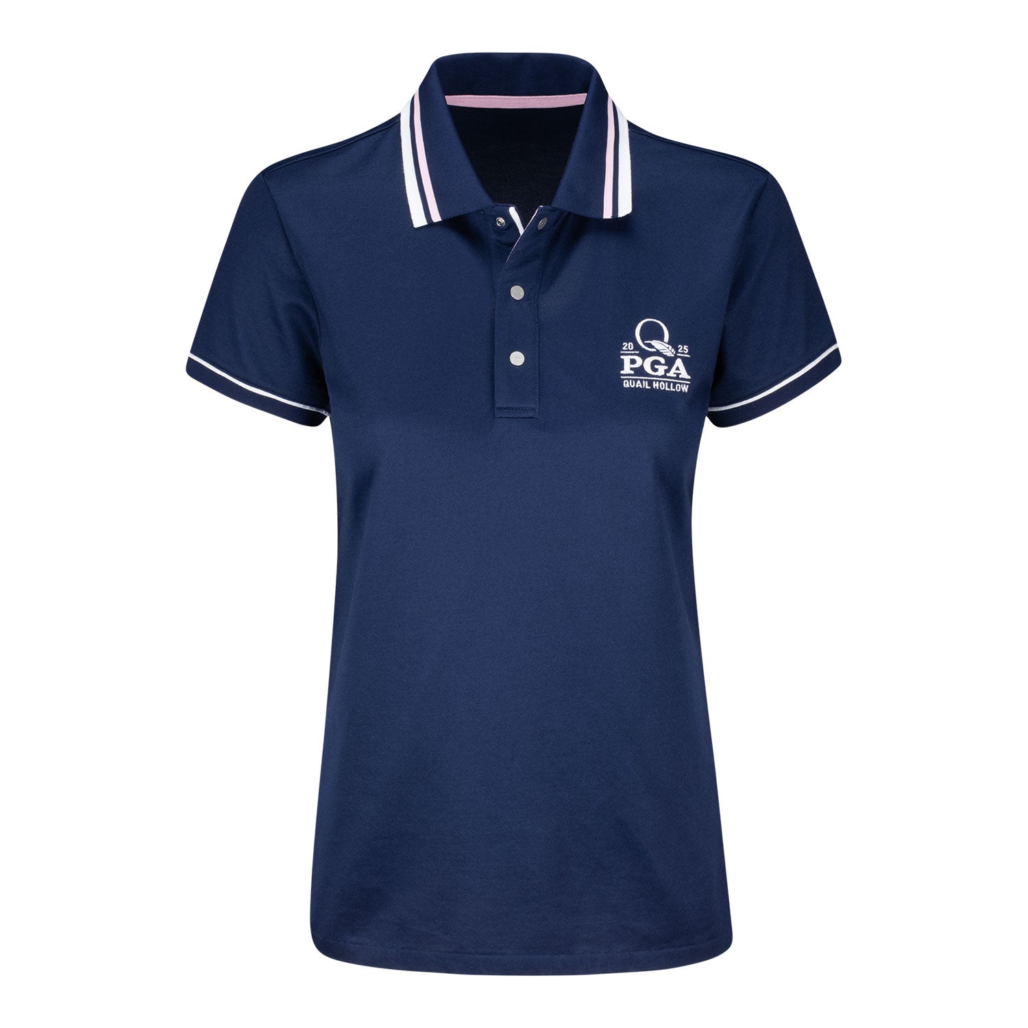 Ralph Lauren 2025 PGA Championship Women's Val Pique Polo in Refined Navy - Front View