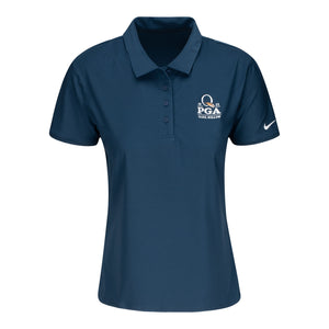 Nike 2025 PGA Championship Ladies Victory Short Sleeve Polo in Armory Navy - Front View