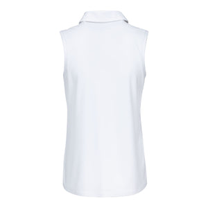 Nike 2025 PGA Championship Ladies Victory Sleeveless Polo in White - Back View