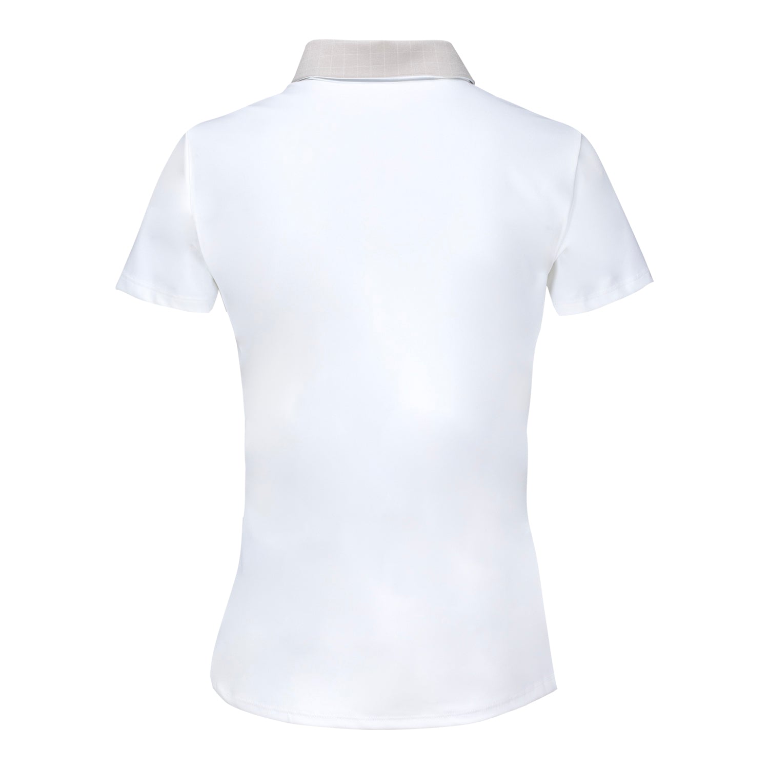 Adidas 2026 PGA Championship Women's Grid Pattern Polo in Beige - Front View