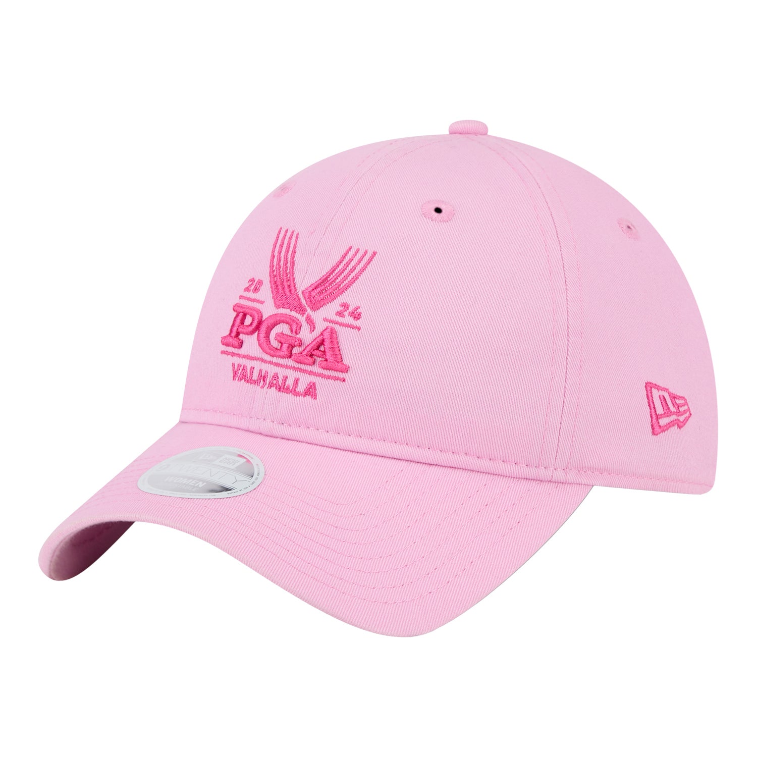 New Era 2024 PGA Championship Ladies Classic Hat in Pink - Angled Front Left View