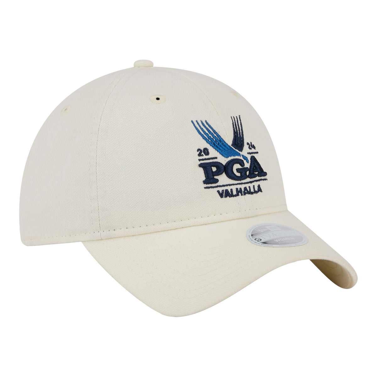 New Era 2024 PGA Championship Ladies Classic Hat in Cream - Angled Front Right View