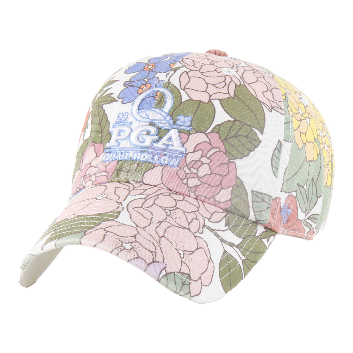 &#39;47 Brand 2025 PGA Championship Ladies Florentina Clean Up Hat in Multicolor - Angled Front Left View