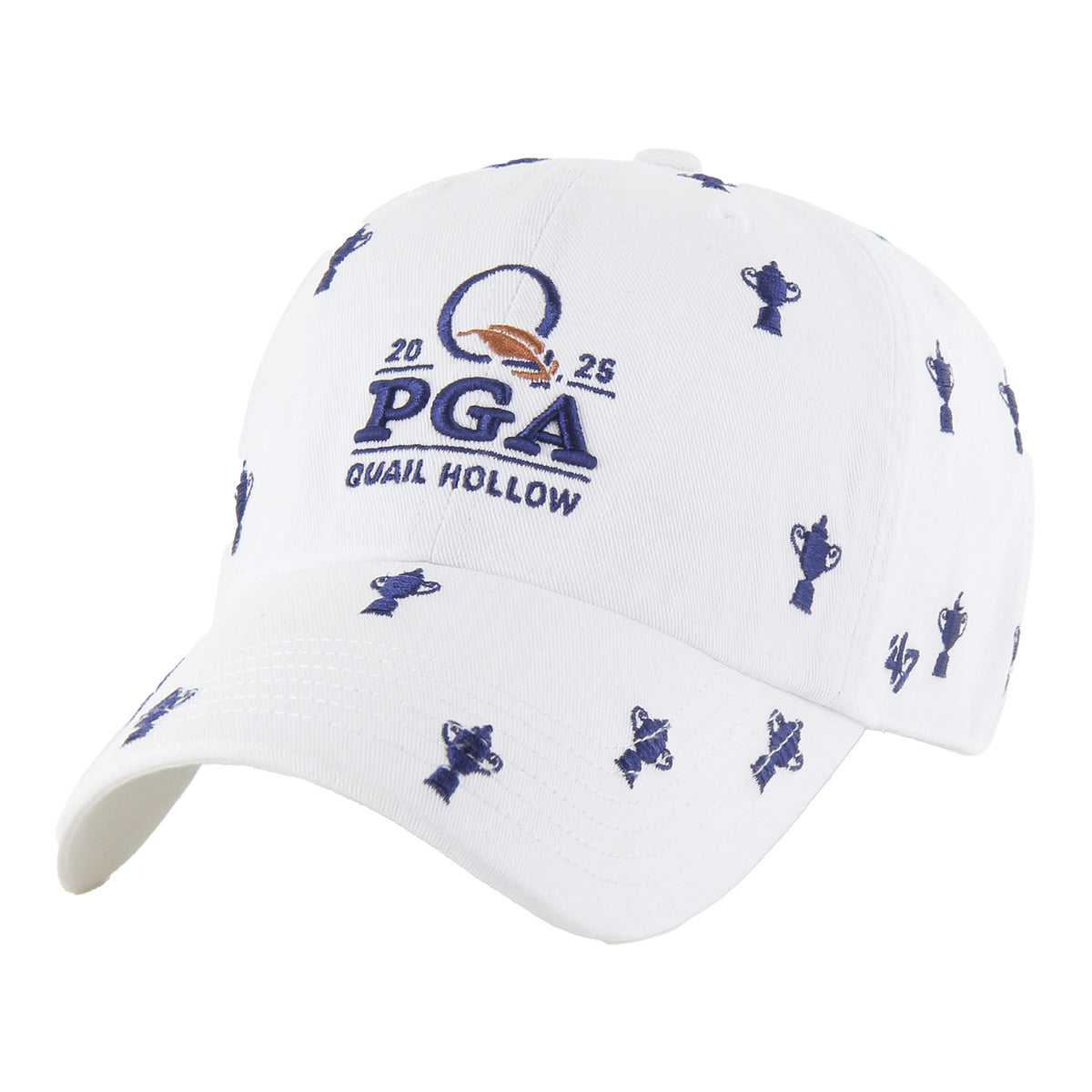 &#39;47 Brand 2025 PGA Championship Ladies Confetti Clean Up Hat in White - Angled Front Left View