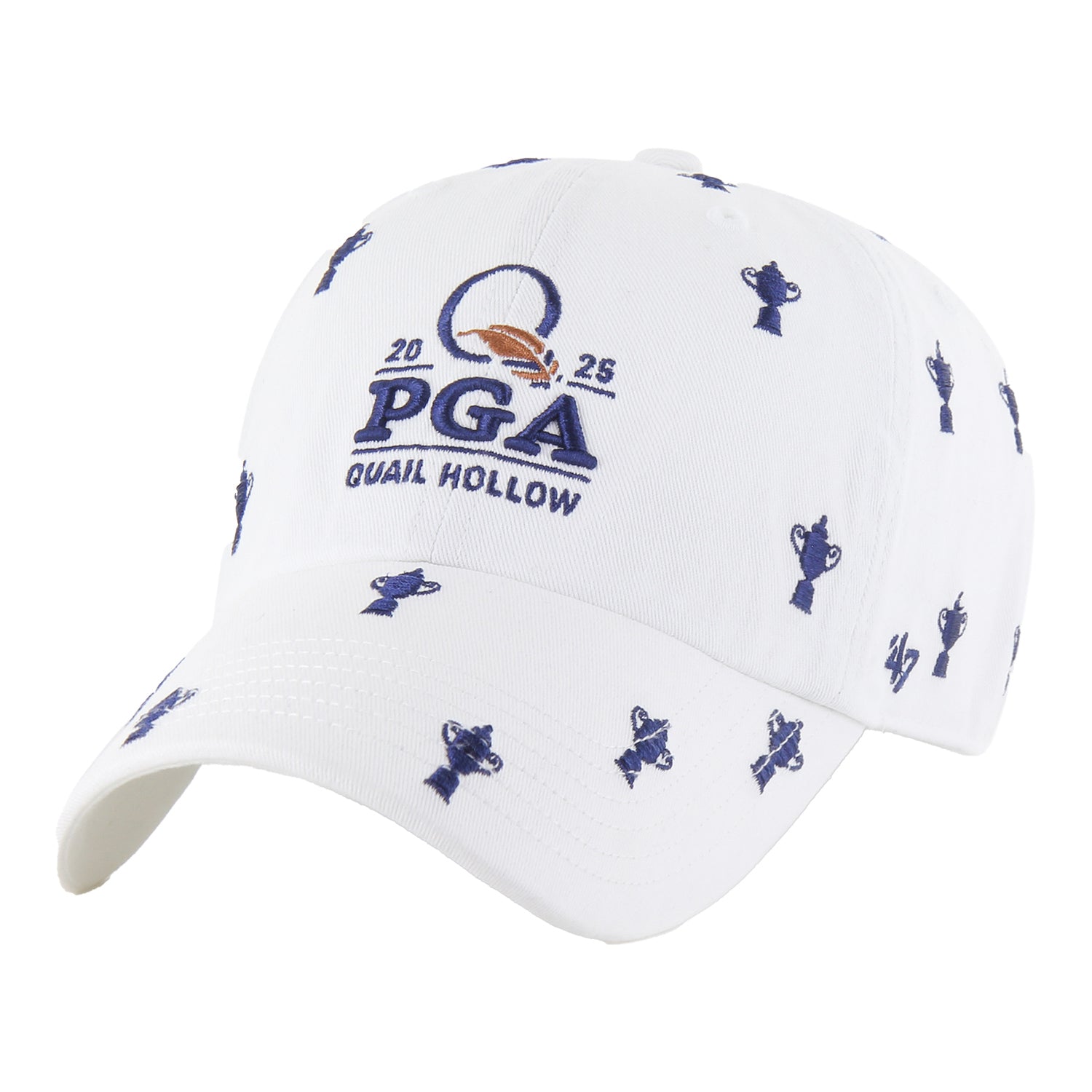 '47 Brand 2025 PGA Championship Ladies Confetti Clean Up Hat in White - Angled Front Left View