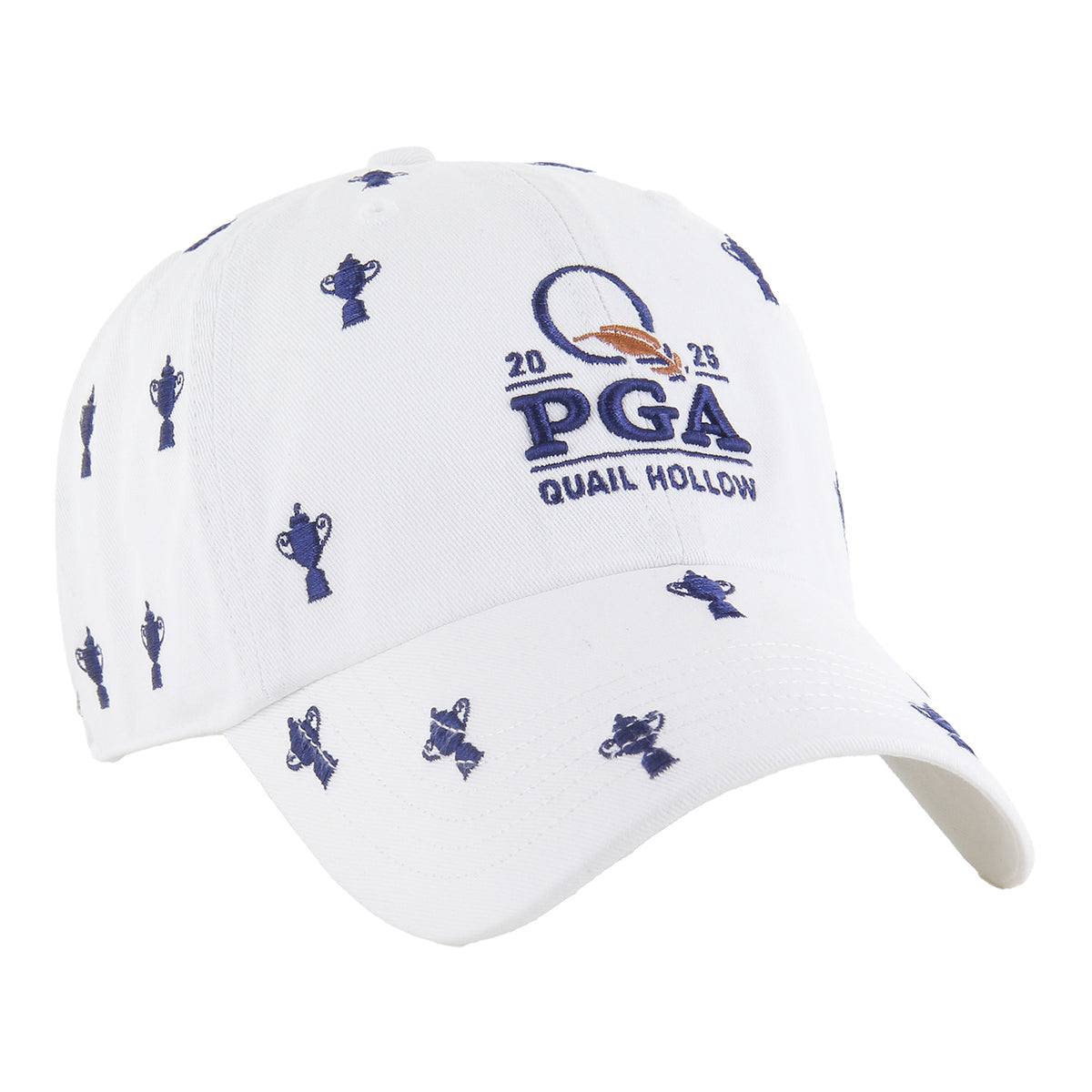 &#39;47 Brand 2025 PGA Championship Ladies Confetti Clean Up Hat in White - Angled Front Right View