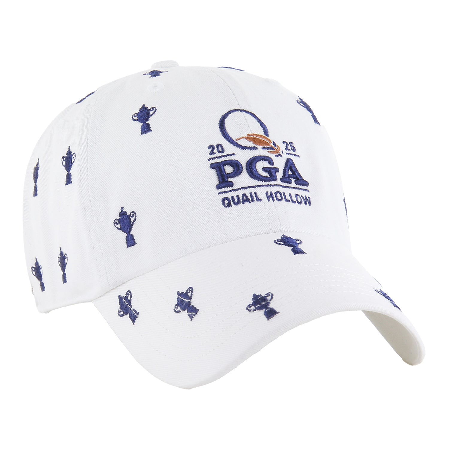 '47 Brand 2025 PGA Championship Ladies Confetti Clean Up Hat in White - Angled Front Left View