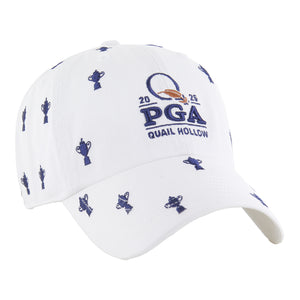 '47 Brand 2025 PGA Championship Ladies Confetti Clean Up Hat in White - Angled Front Right View