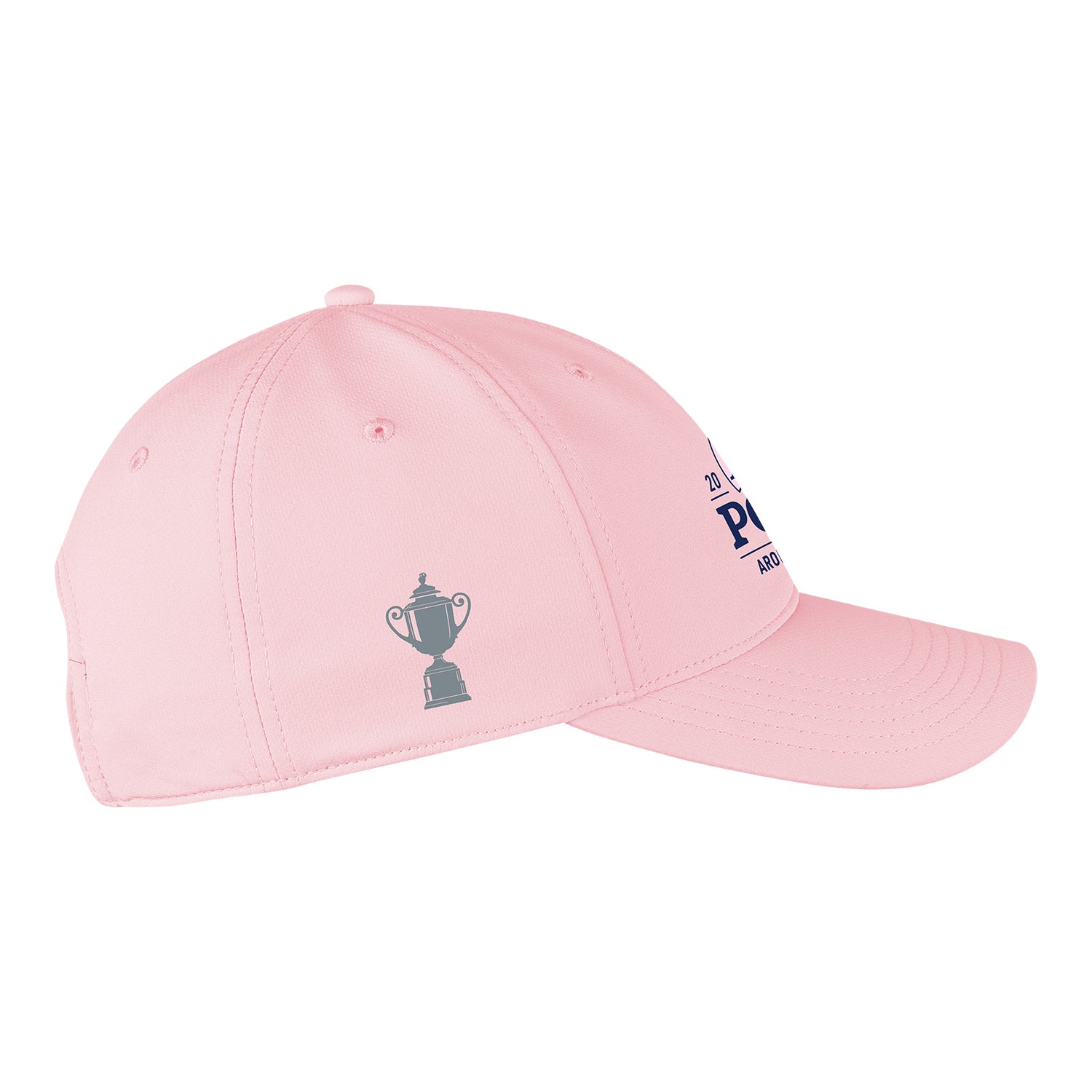 Ahead 2026 PGA Championship Women's Tech Logo & Trophy Hat in Soft Pink - Front View