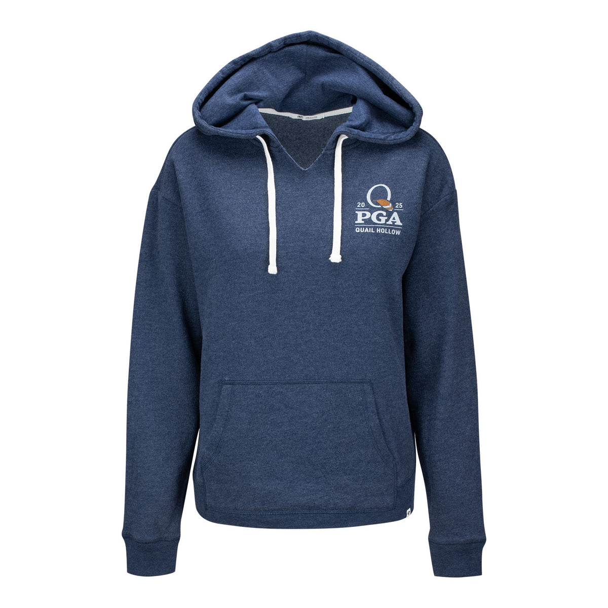 &#39;47 Brand 2025 PGA Championship Women&#39;s Kennedy Hooded Sweatshirt in Navy - Front View