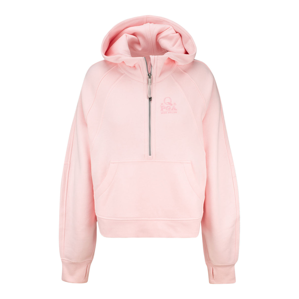 lululemon 2025 PGA Championship Scuba Oversized Half Zip Hoodie in Strawberry Milkshake - Front View