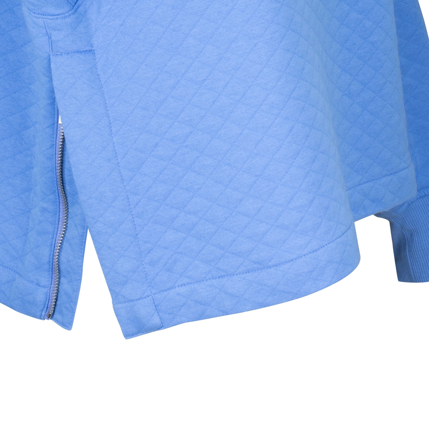 Ralph Lauren 2025 PGA Championship Women's Double Knit Quilted Quarter Zip in Summer Blue - Front View