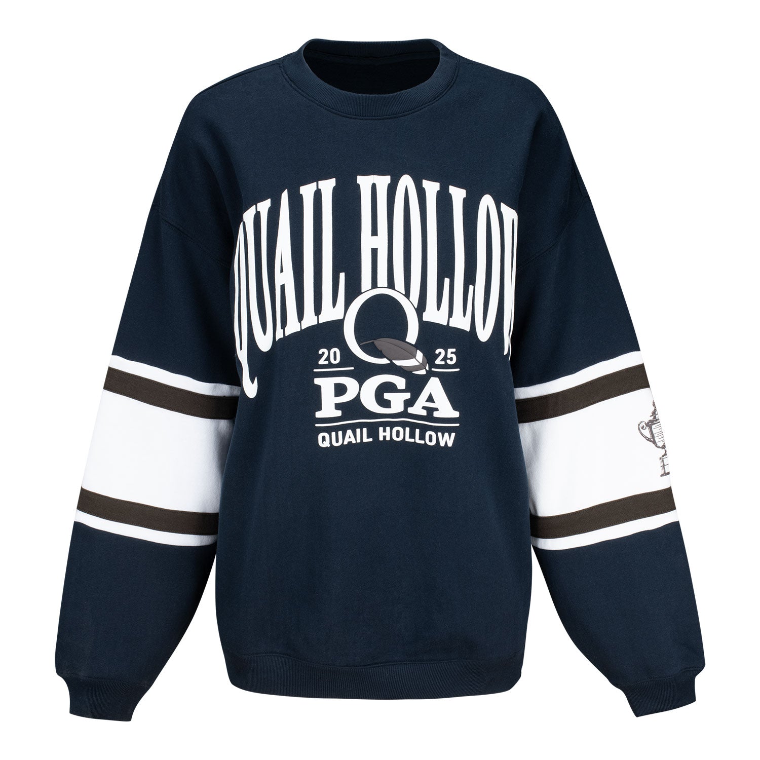 '47 Brand 2025 PGA Championship Women's Steadfast Paneled Sleeve Crew Sweatshirt - Front View