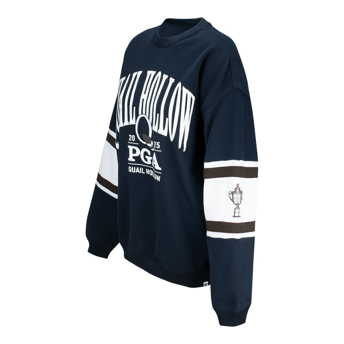 &#39;47 Brand 2025 PGA Championship Women&#39;s Steadfast Paneled Sleeve Crew Sweatshirt - Left Side View