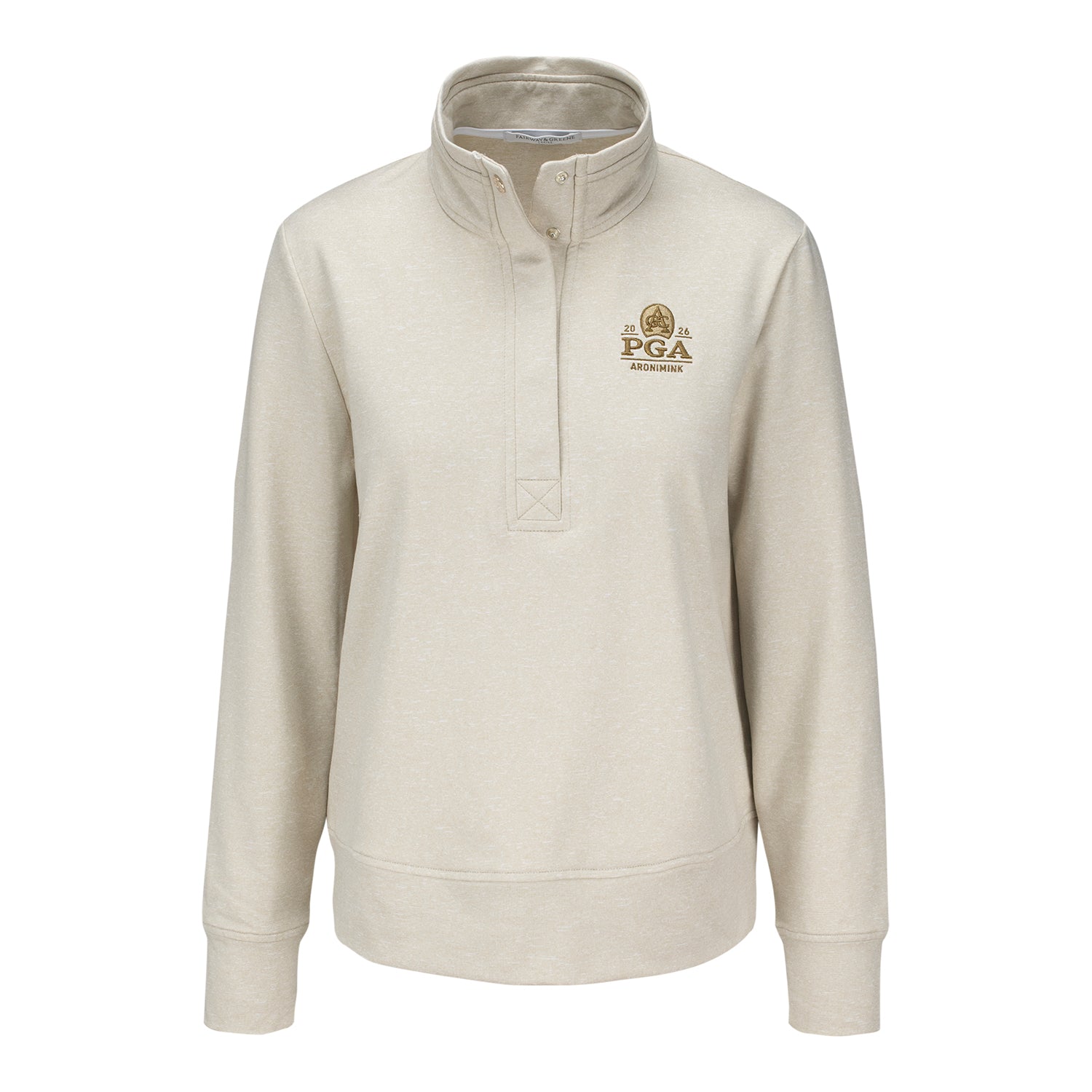 Fairway & Greene 2026 PGA Championship Women's Julieta Sweatshirt in Sand - Front View