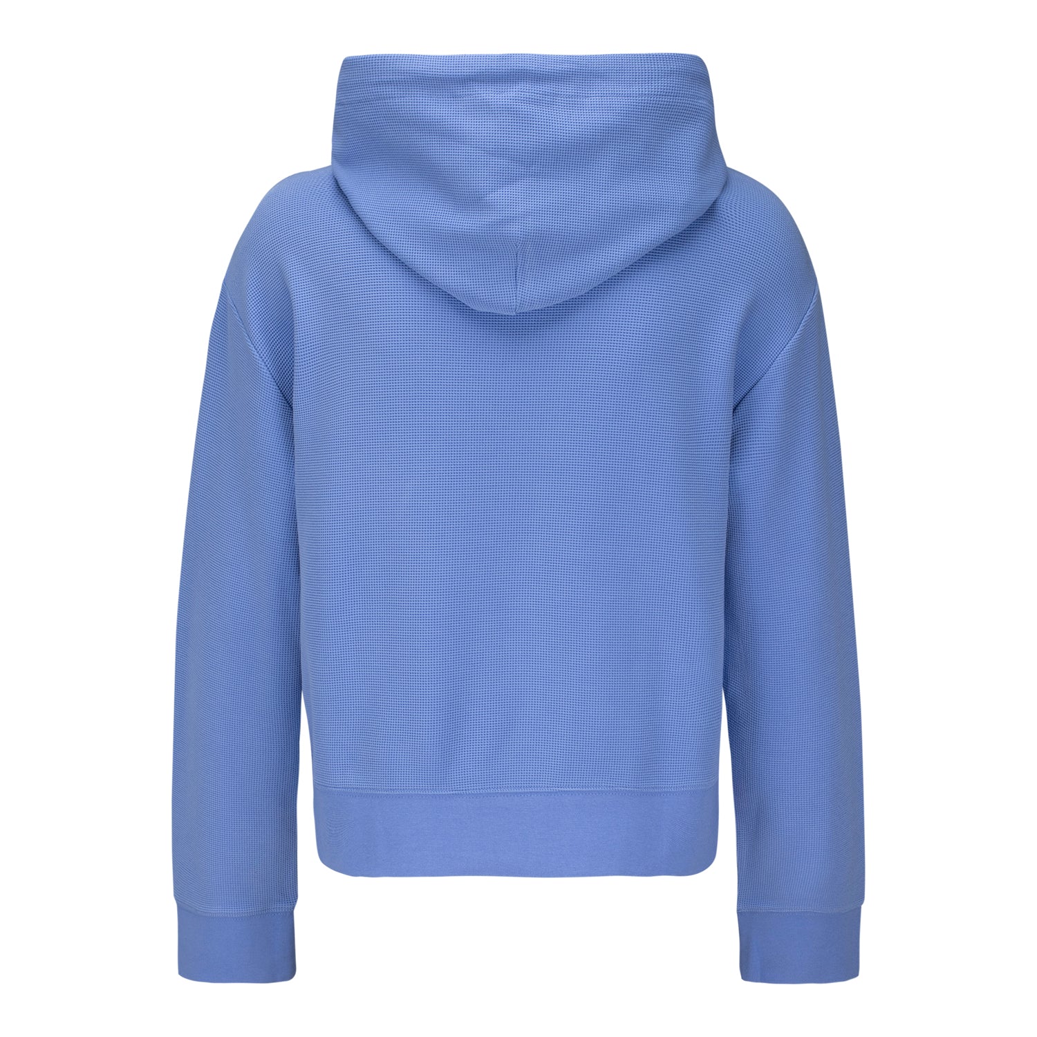 Ralph Lauren 2026 PGA Championship Women's Tech Waffle Knit Hooded Sweatshirt in Blue Mist - Front View