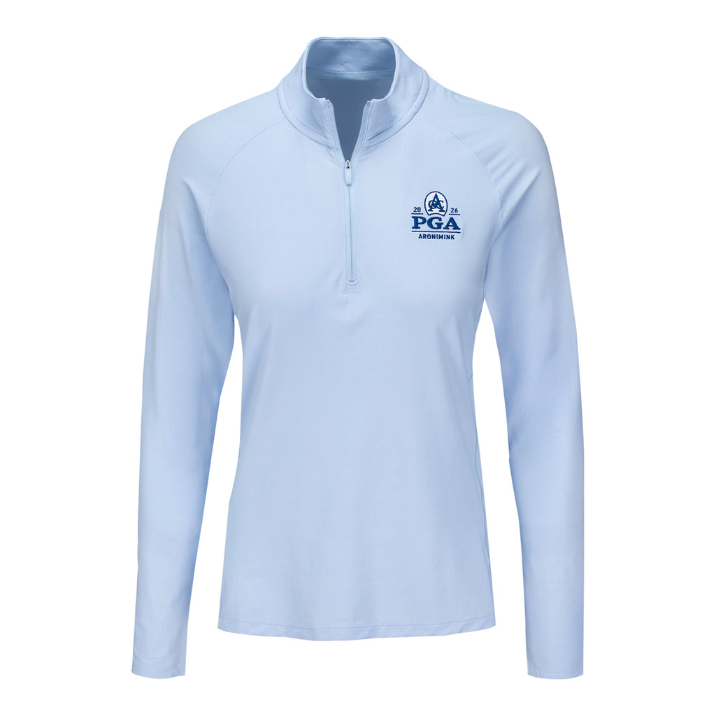 Adidas 2026 PGA Championship Women's Solid Quarter Zip in Crystal