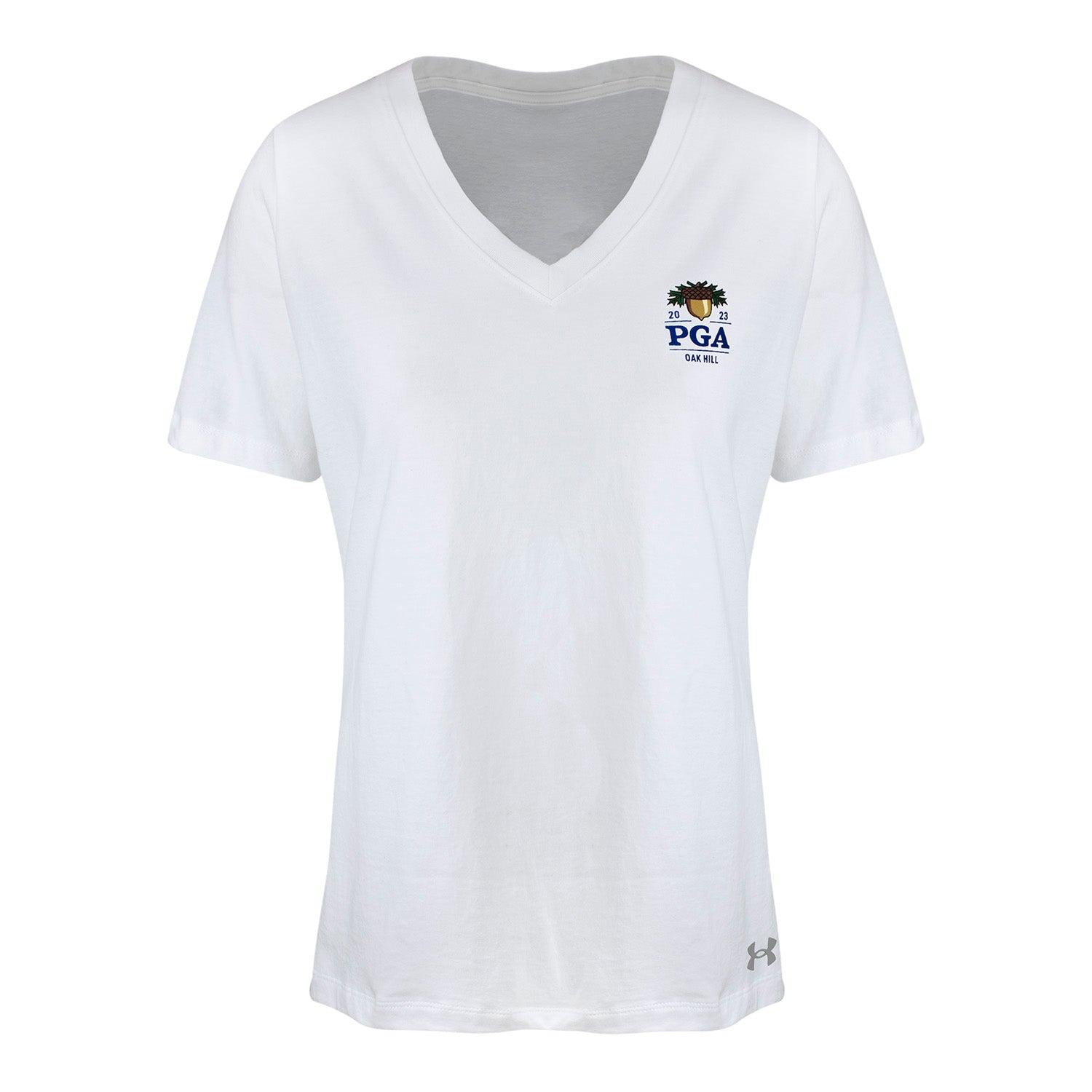 Under Armour 2023 PGA Championship Performance Cotton T-Shirt in White- Front View