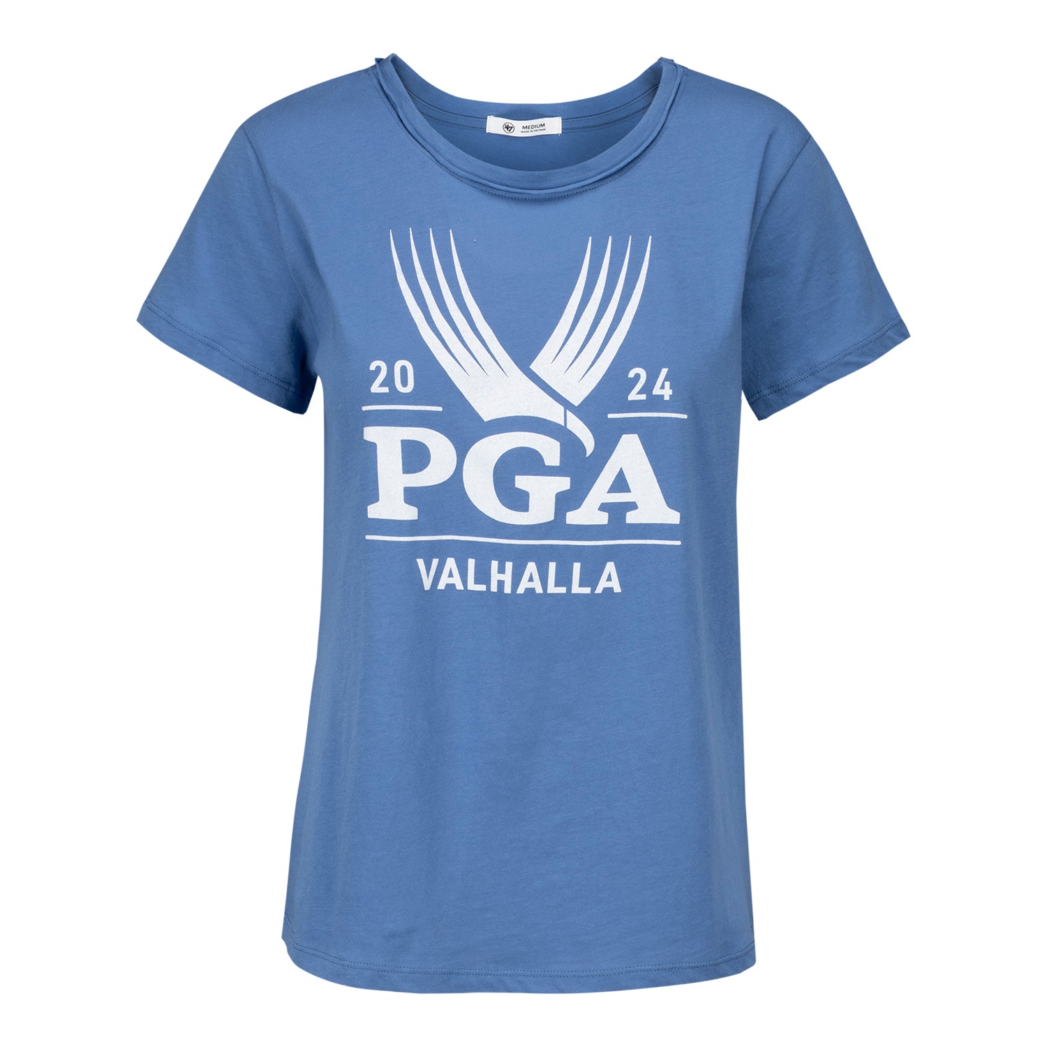 47 Brand 2024 PGA Championship Women's Premier Frankie Short Sleeve Tee in Cadet Blue - Front View