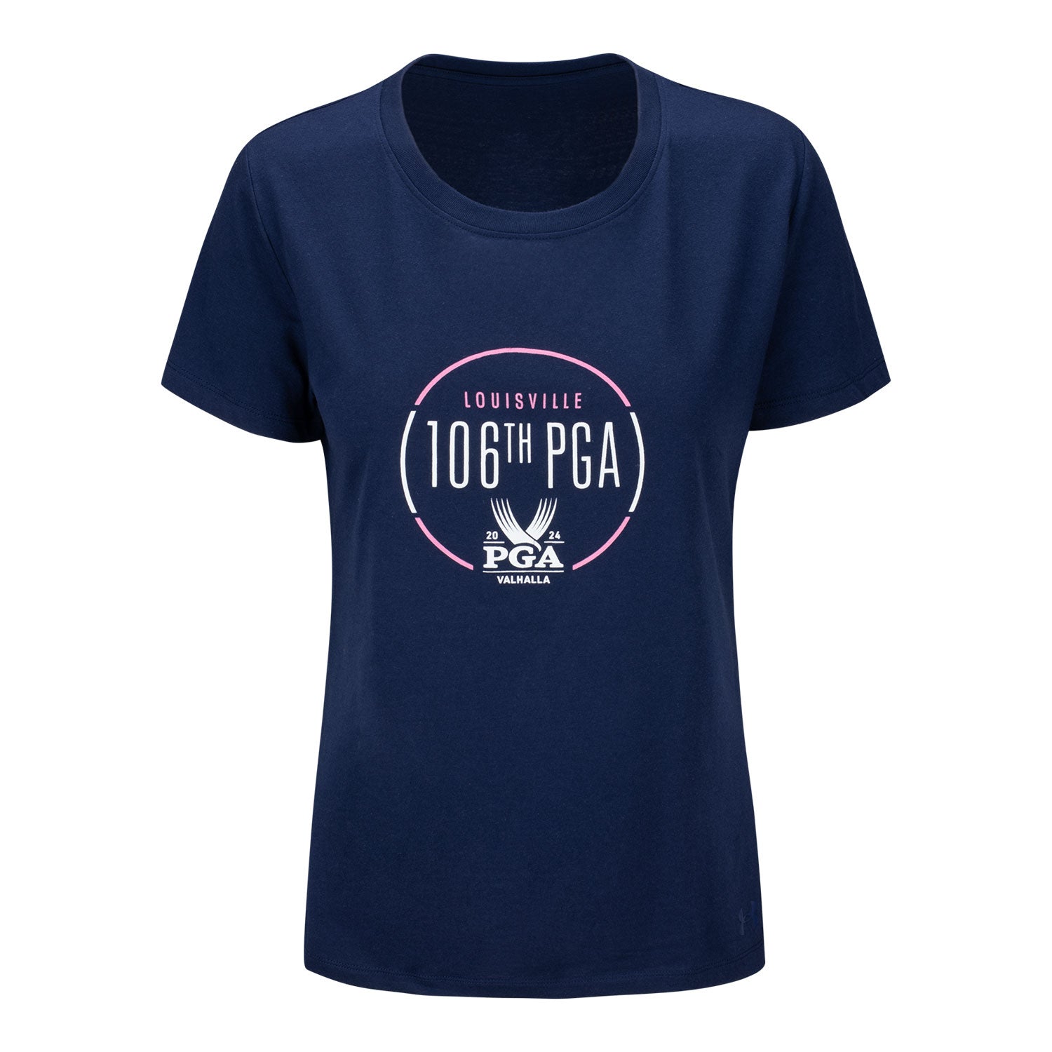 Under Armour 2024 PGA Championship Ladies 106th Circle T-Shirt in Navy - Front View