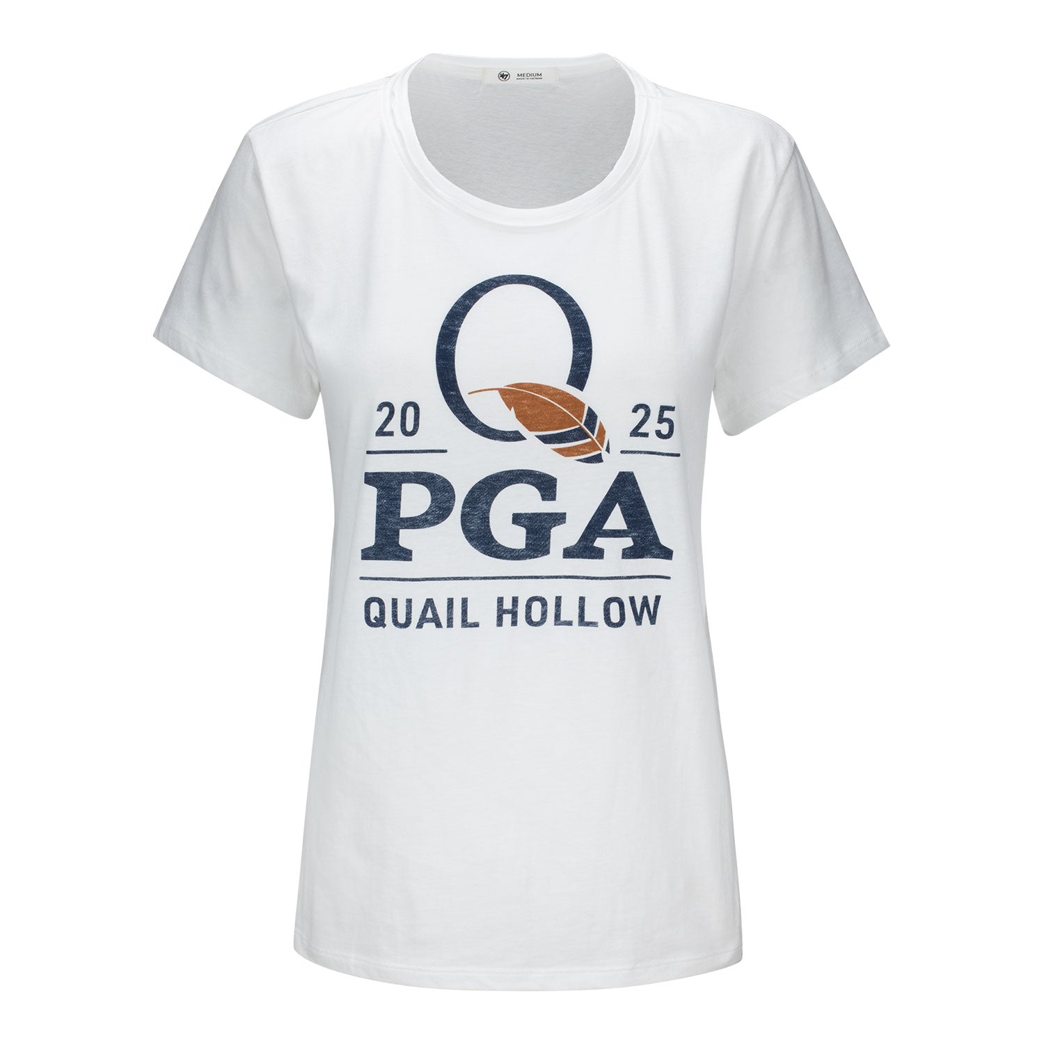 '47 Brand 2025 PGA Championship Women's Frankie T-Shirt in White - Front View