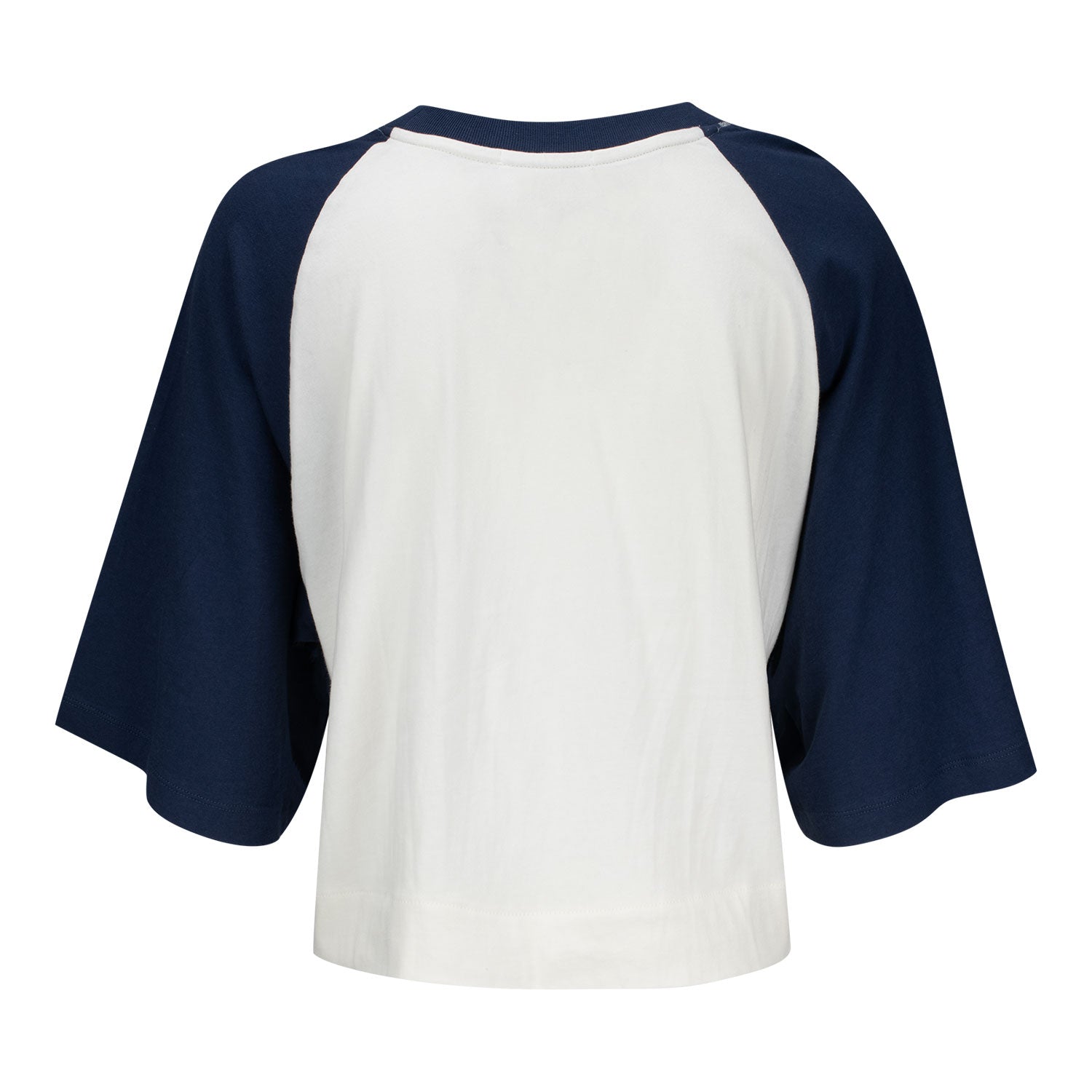 '47 Brand 2025 PGA Championship Women's Flare Raglan Crop T-Shirt in Sandstone and Atlas Blue - Front View