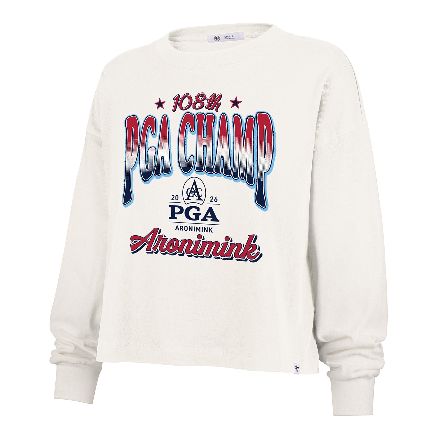 '47 Brand 2026 PGA Championship Women's Sydney Long Sleeve T-Shirt in White - Front