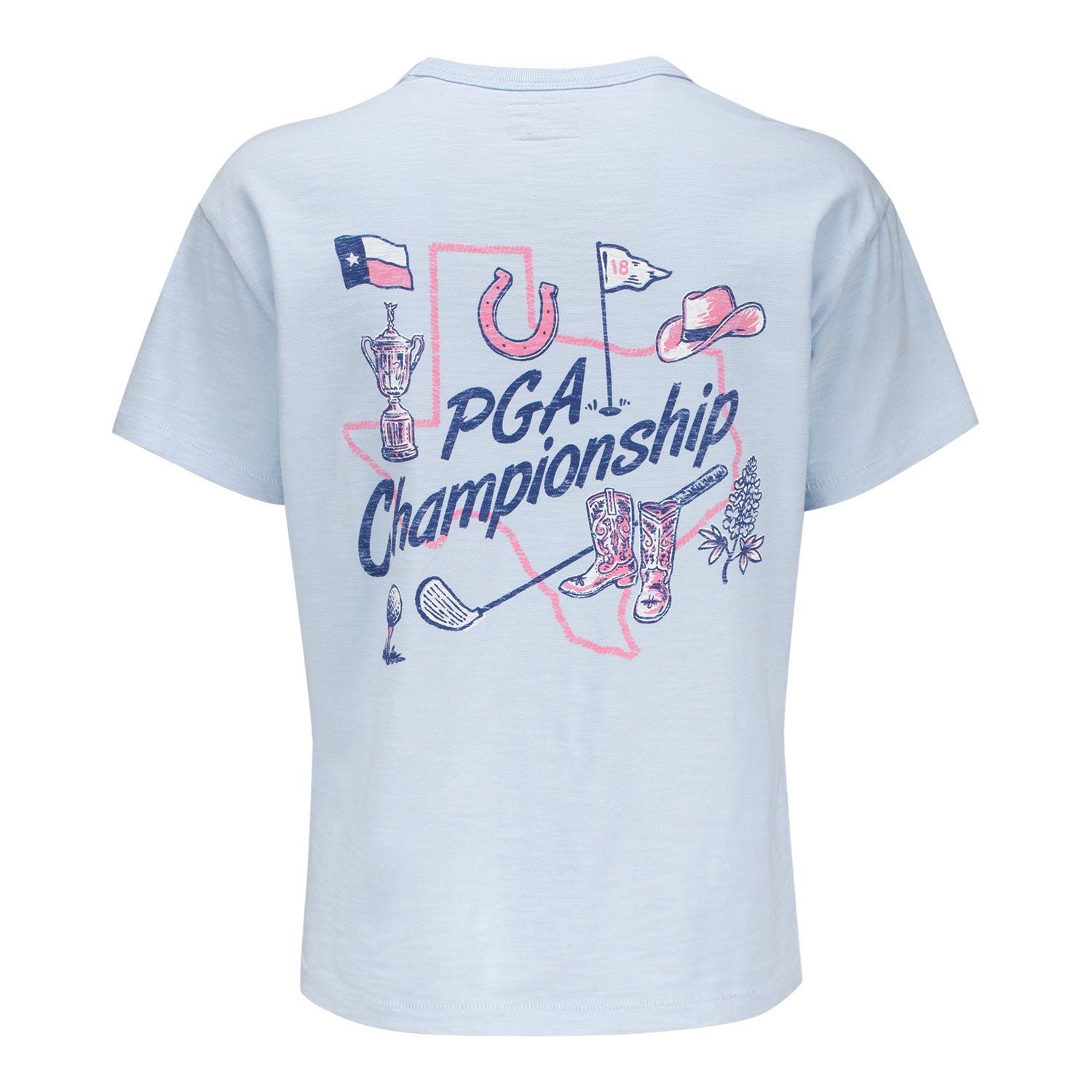 Standard Rec. 2027 PGA Championship Women's Jersey Texas T-Shirt in Skyway Blue - Back