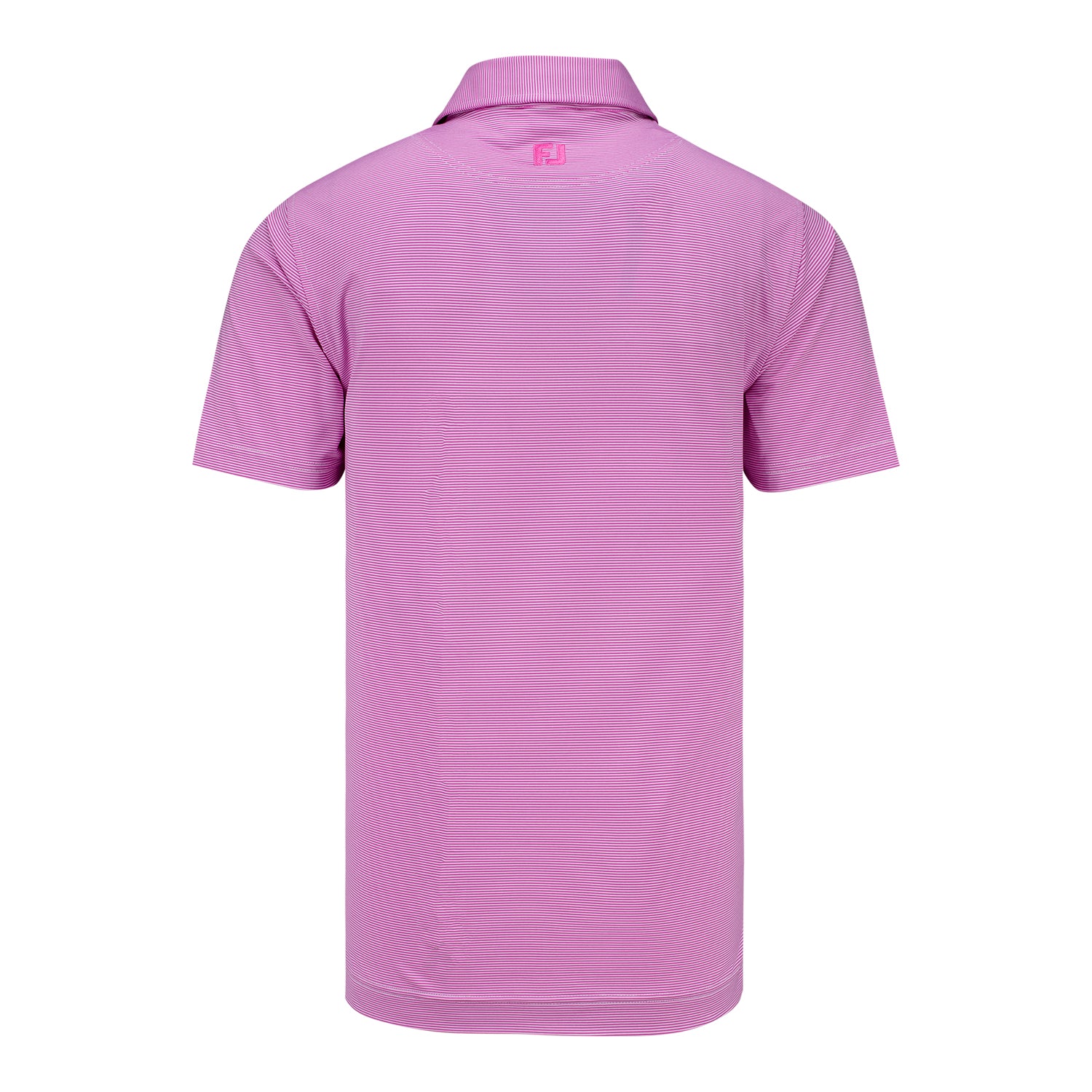 FootJoy 2025 PGA Championship Microstripe Polo in Pink/White - Front View