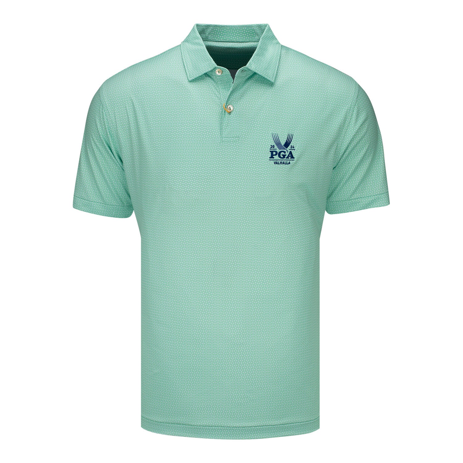 Peter Millar 2024 PGA Championship Art Deco Polo in Summer Meadow - Front View