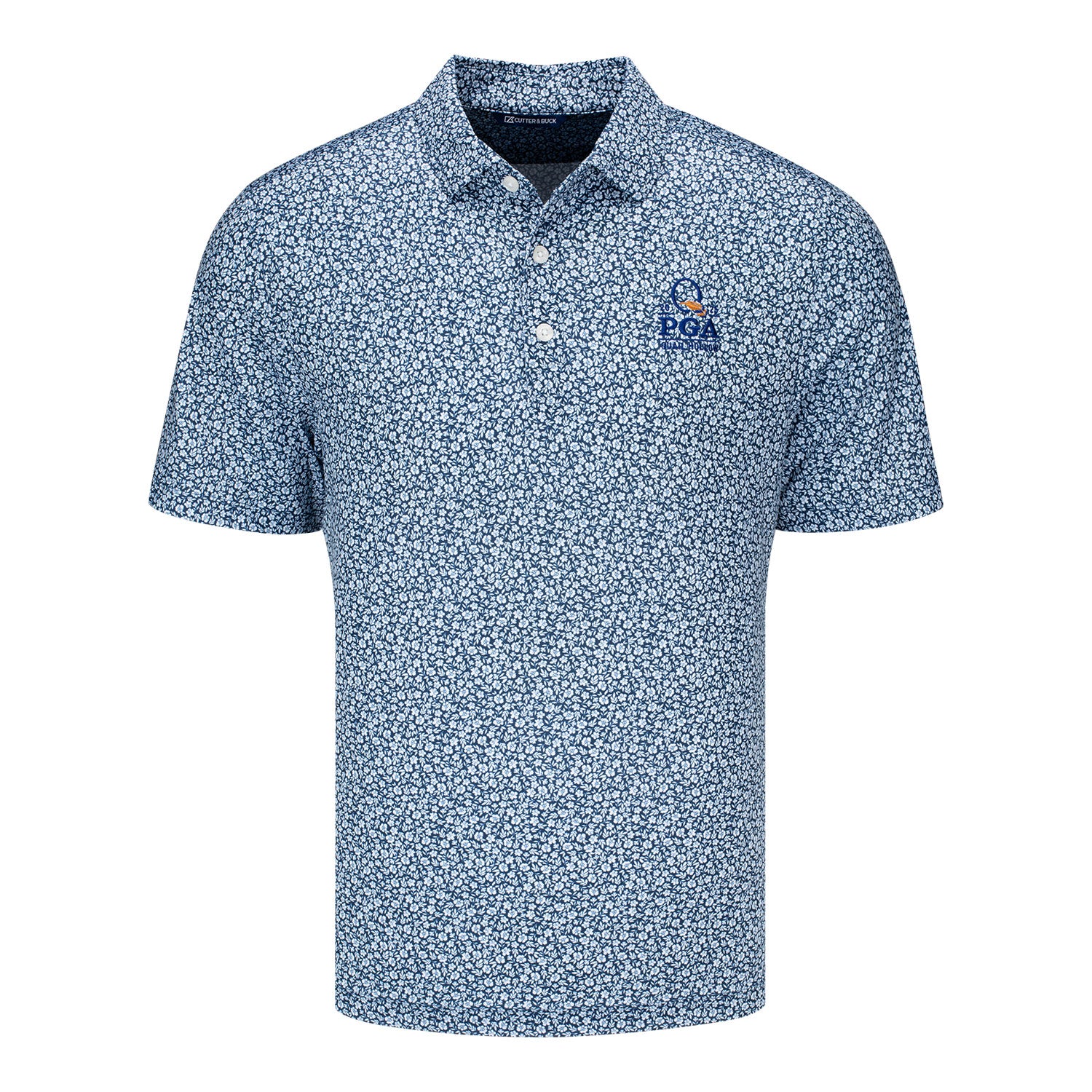 Cutter & Buck 2025 PGA Championship Flora Print Polo in Navy