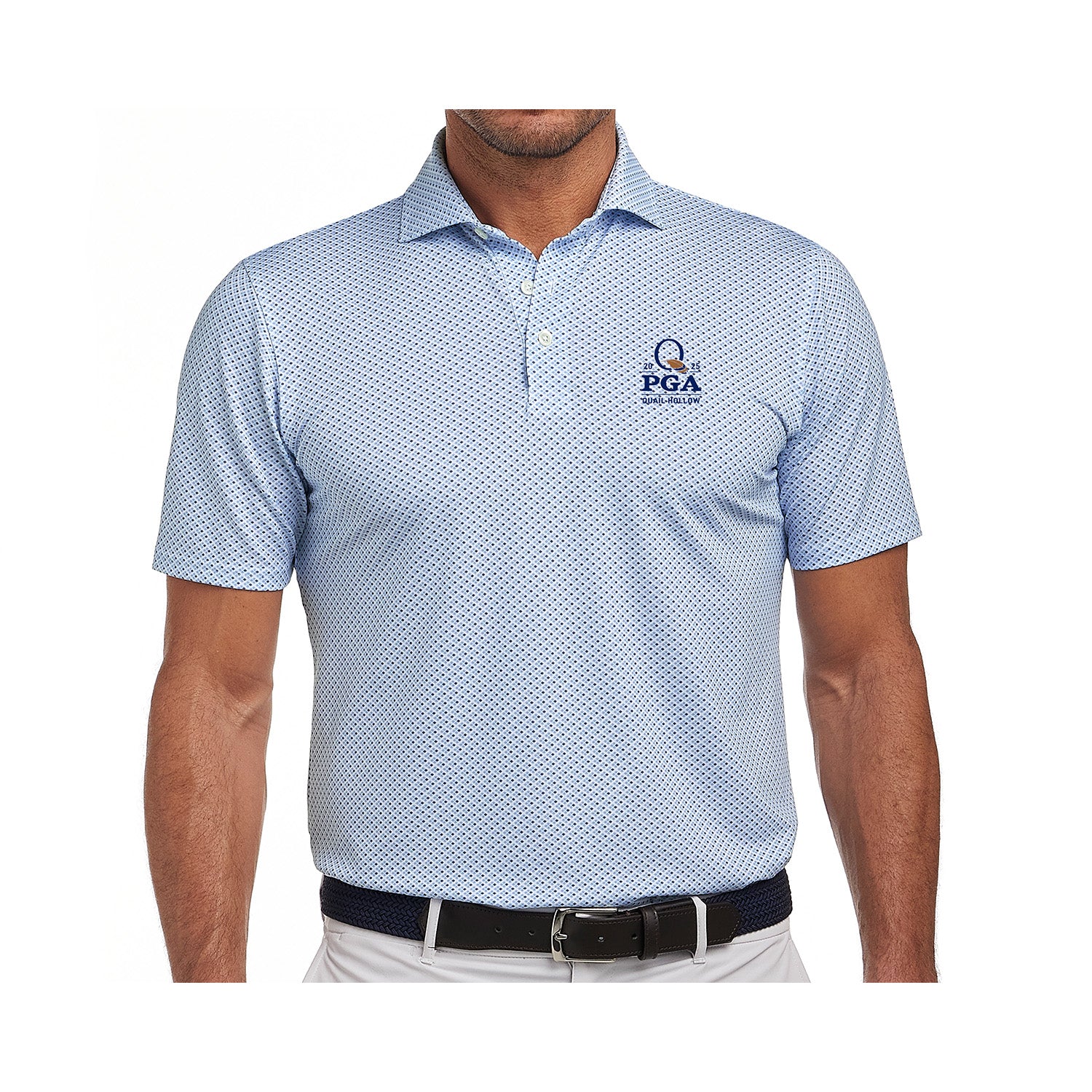 Holderness & Bourne 2025 PGA Championship Clark Polo in Sky Blue - Front View