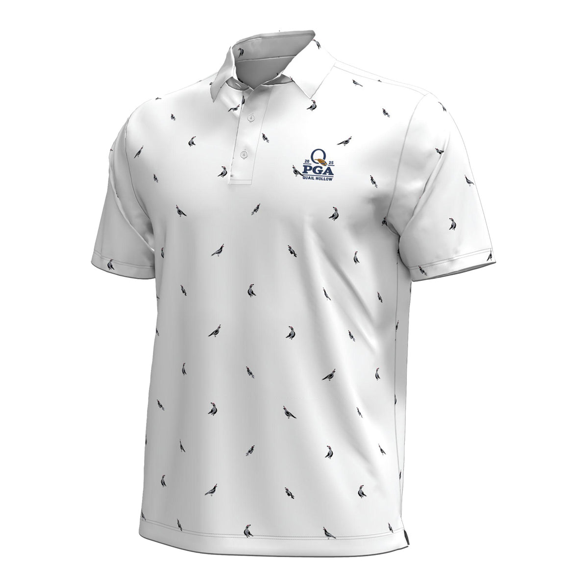 Under Armour 2025 PGA Championship Quail Polo in White - Front View