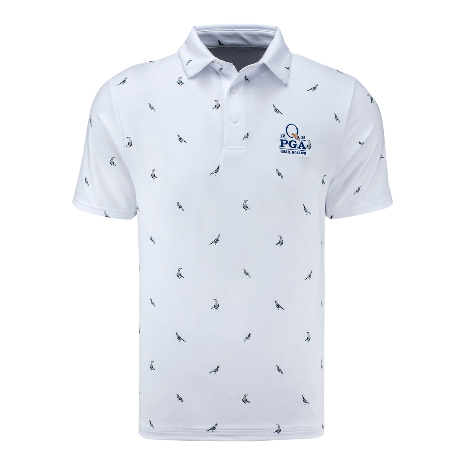 Under Armour 2025 PGA Championship Quail Polo in White - Front View