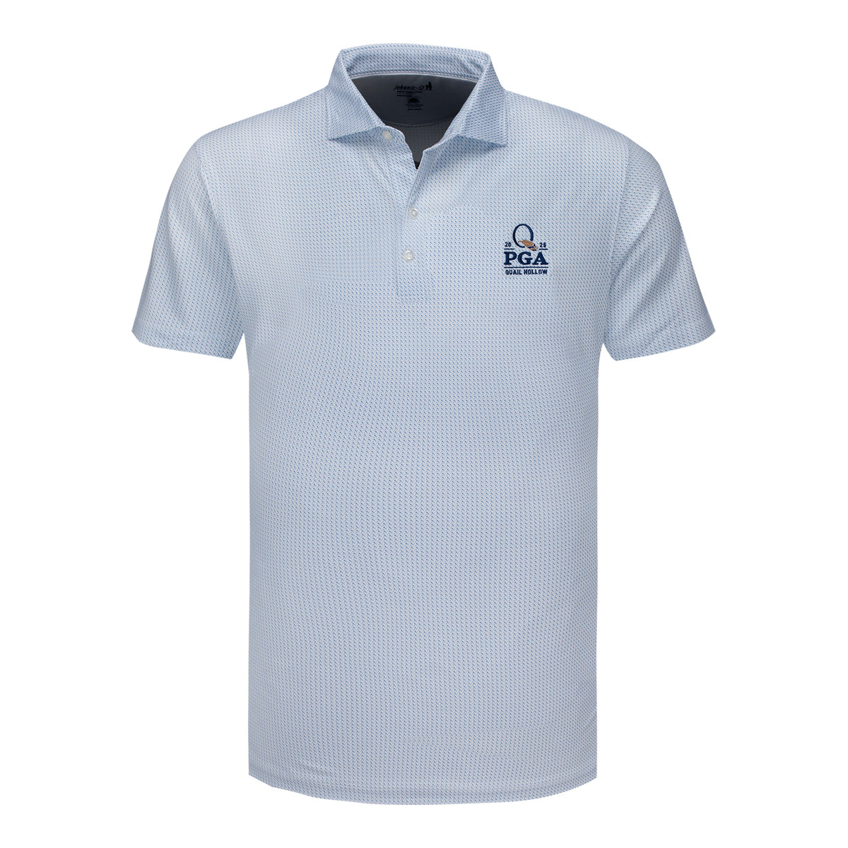 Johnnie-O 2025 PGA Championship Tee Time Polo in Breaker Blue - Front View