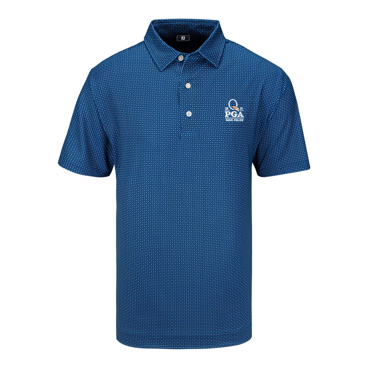 FootJoy 2025 PGA Championship Dot Geo Polo in Navy - Front View