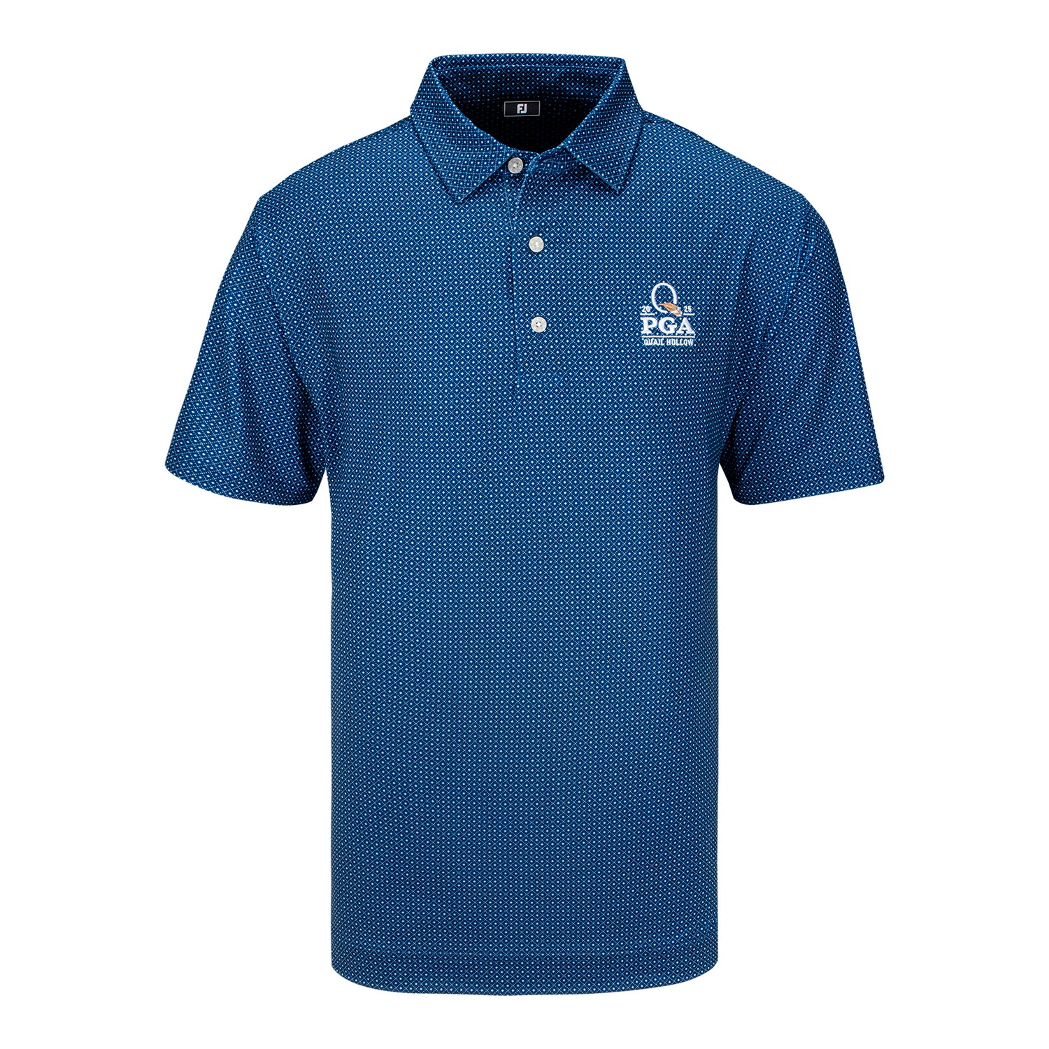 FootJoy 2025 PGA Championship Dot Geo Polo in Navy - Front View