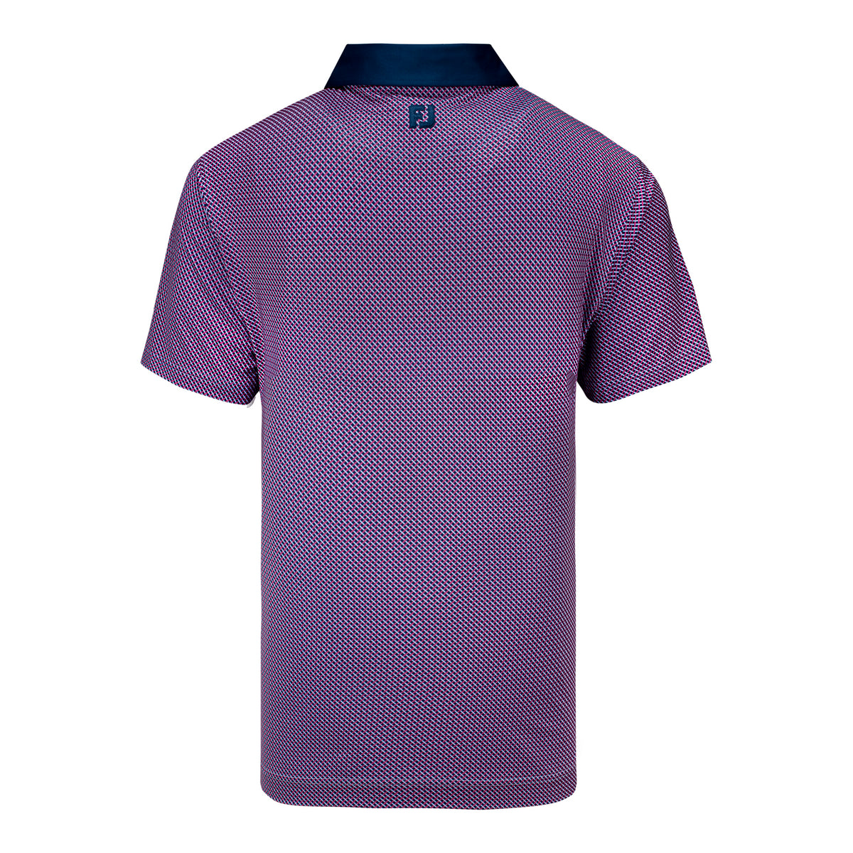 FootJoy 2025 PGA Championship Lattice Polo in Dark Denim and Pink Lemonade - Back View