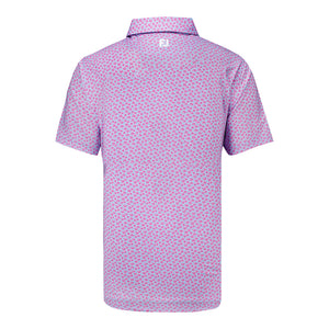 FootJoy 2025 PGA Championship Floral Print in Pink Lemonade and Sky Blue - Back View